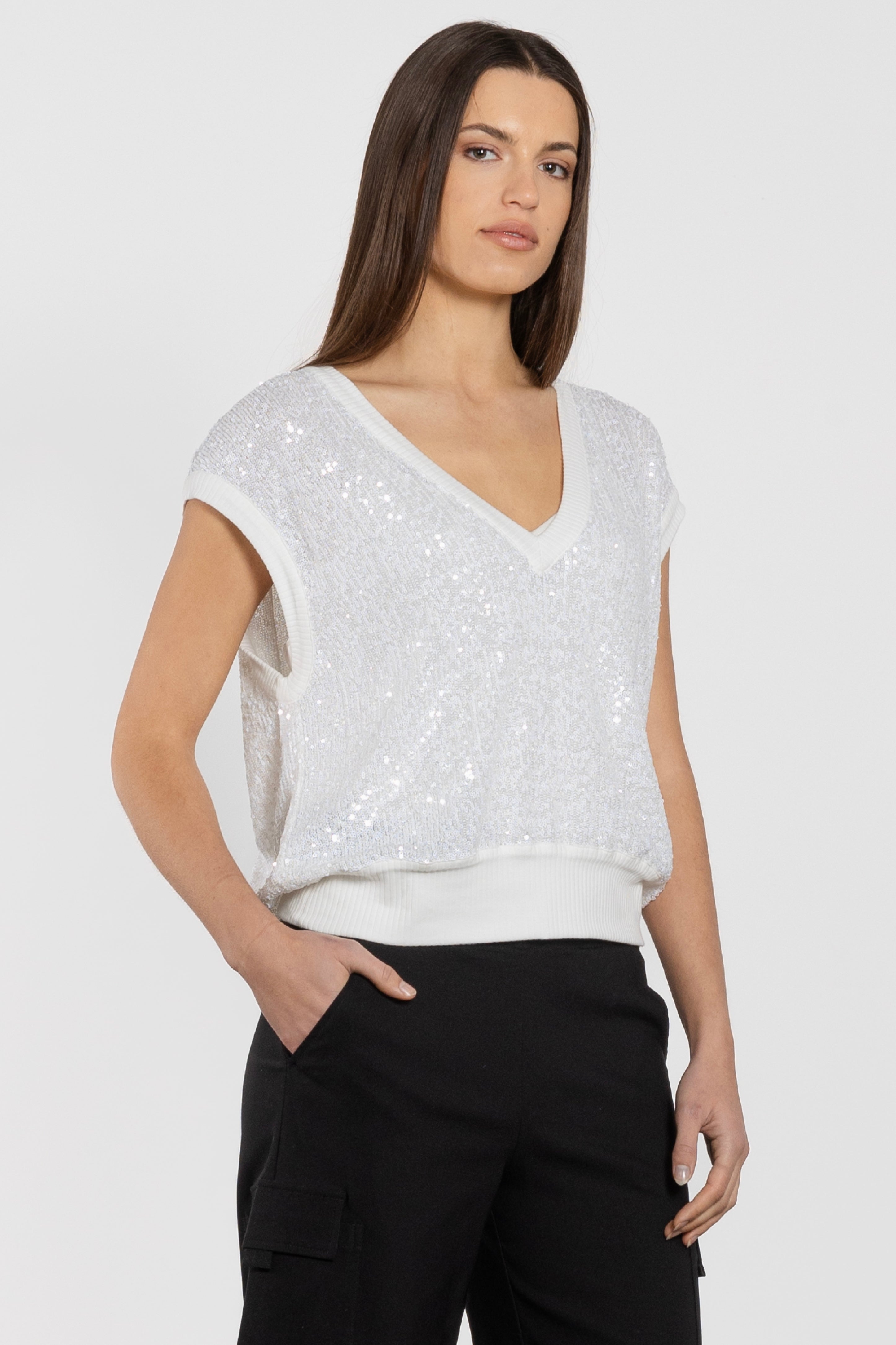 Sass Sequin Vest