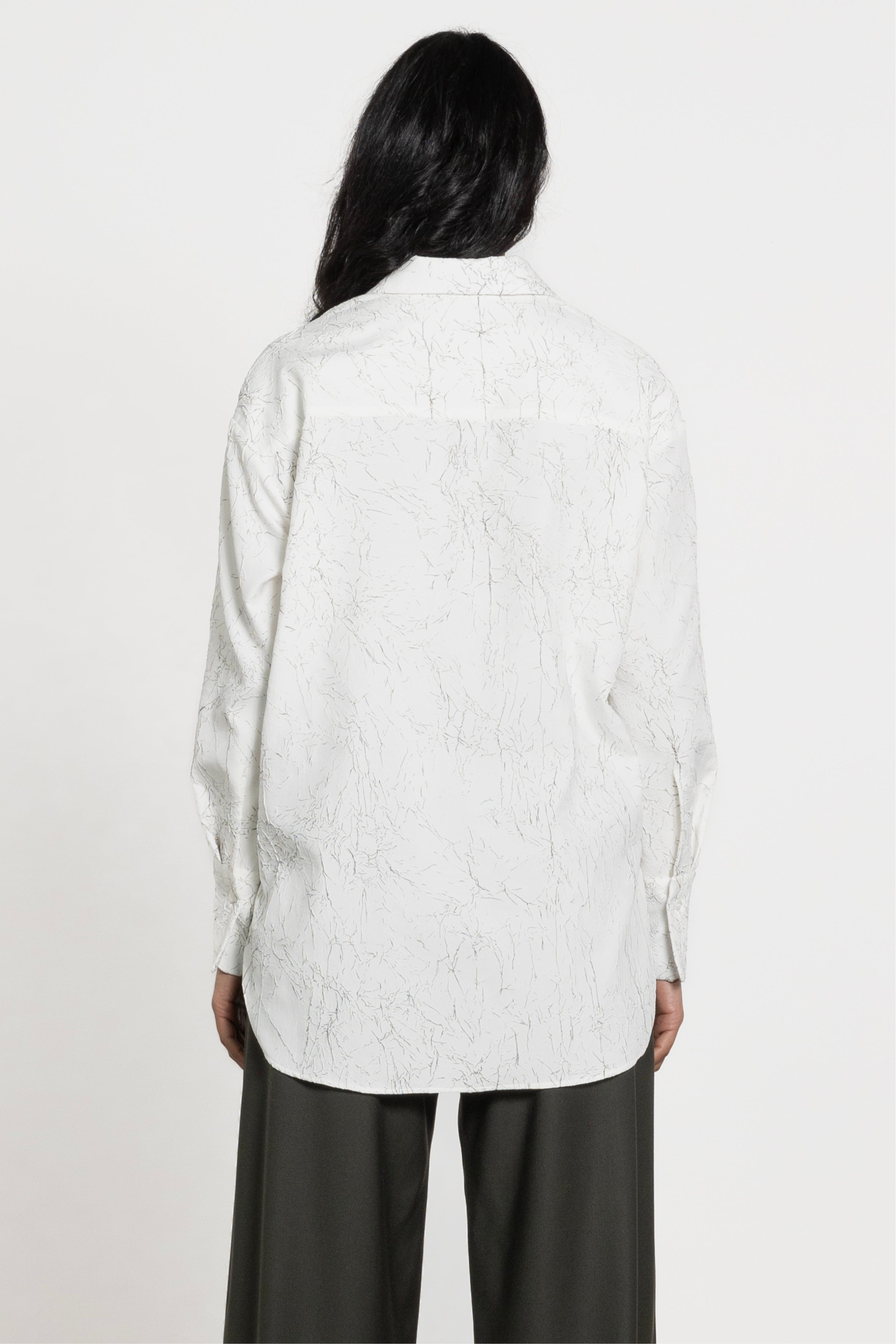 Serena Side Stripe Crushed Shirt