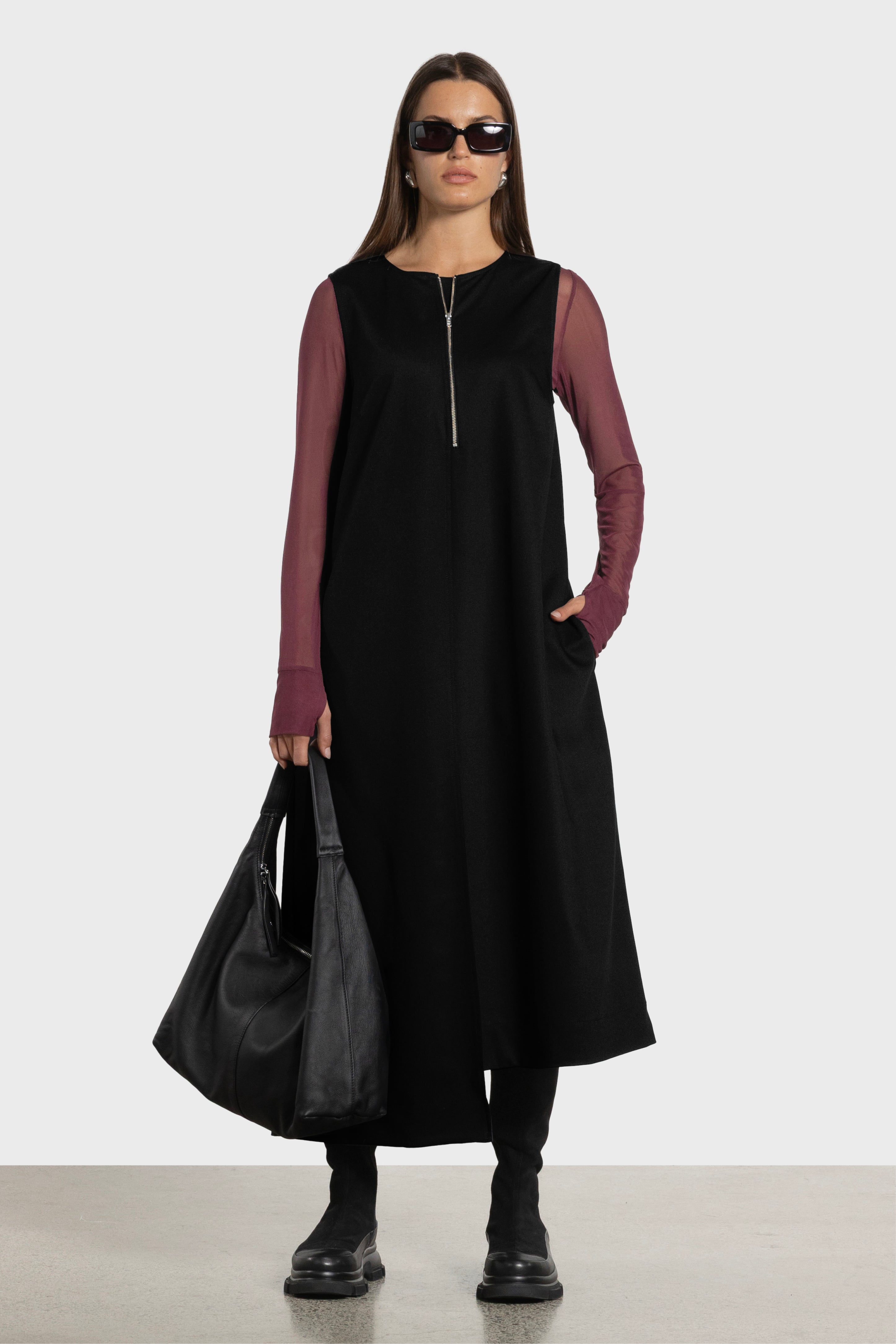 Siri Long Sleeve Fine Mesh Layering Top