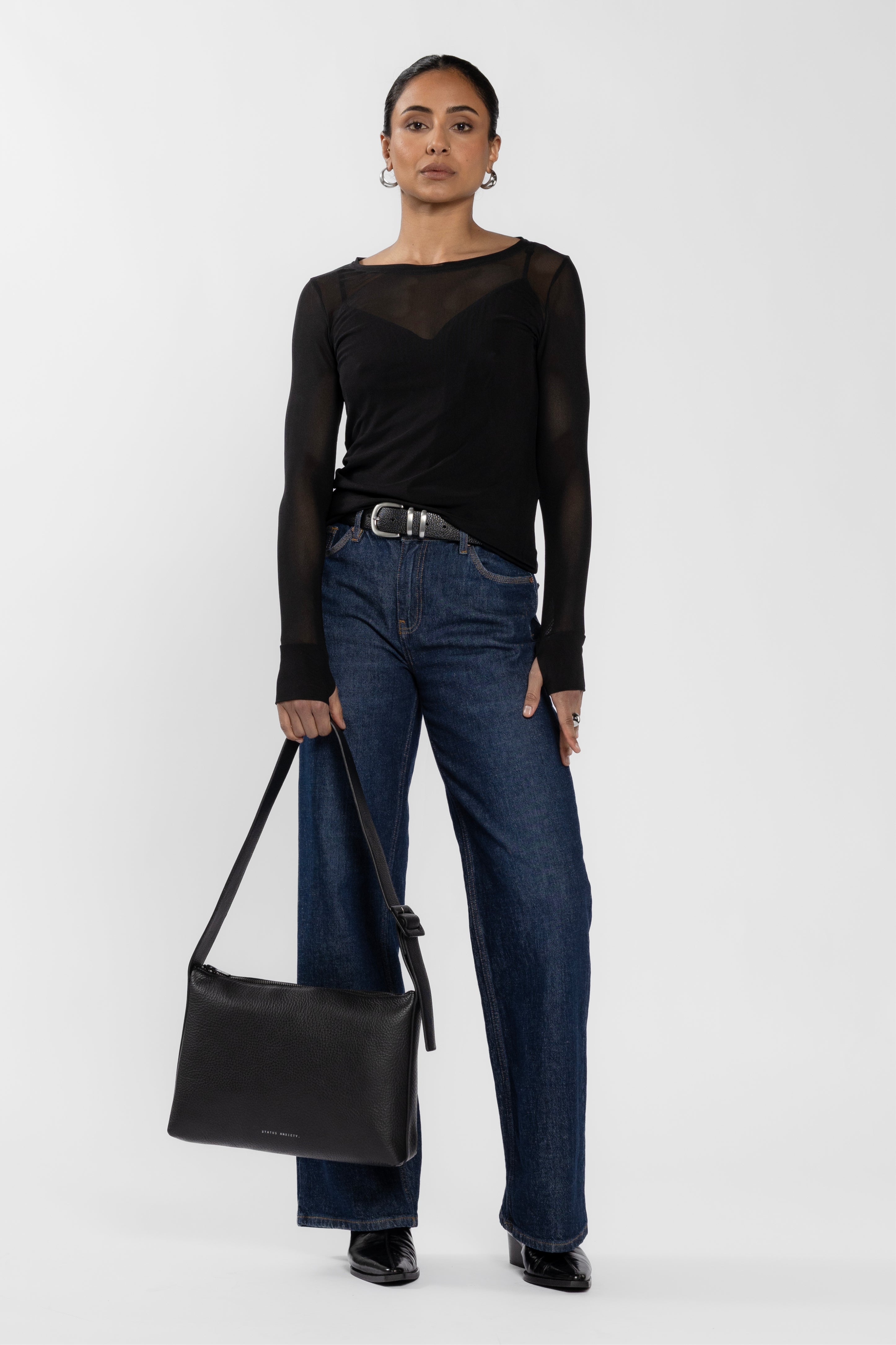Siri Long Sleeve Mesh Top