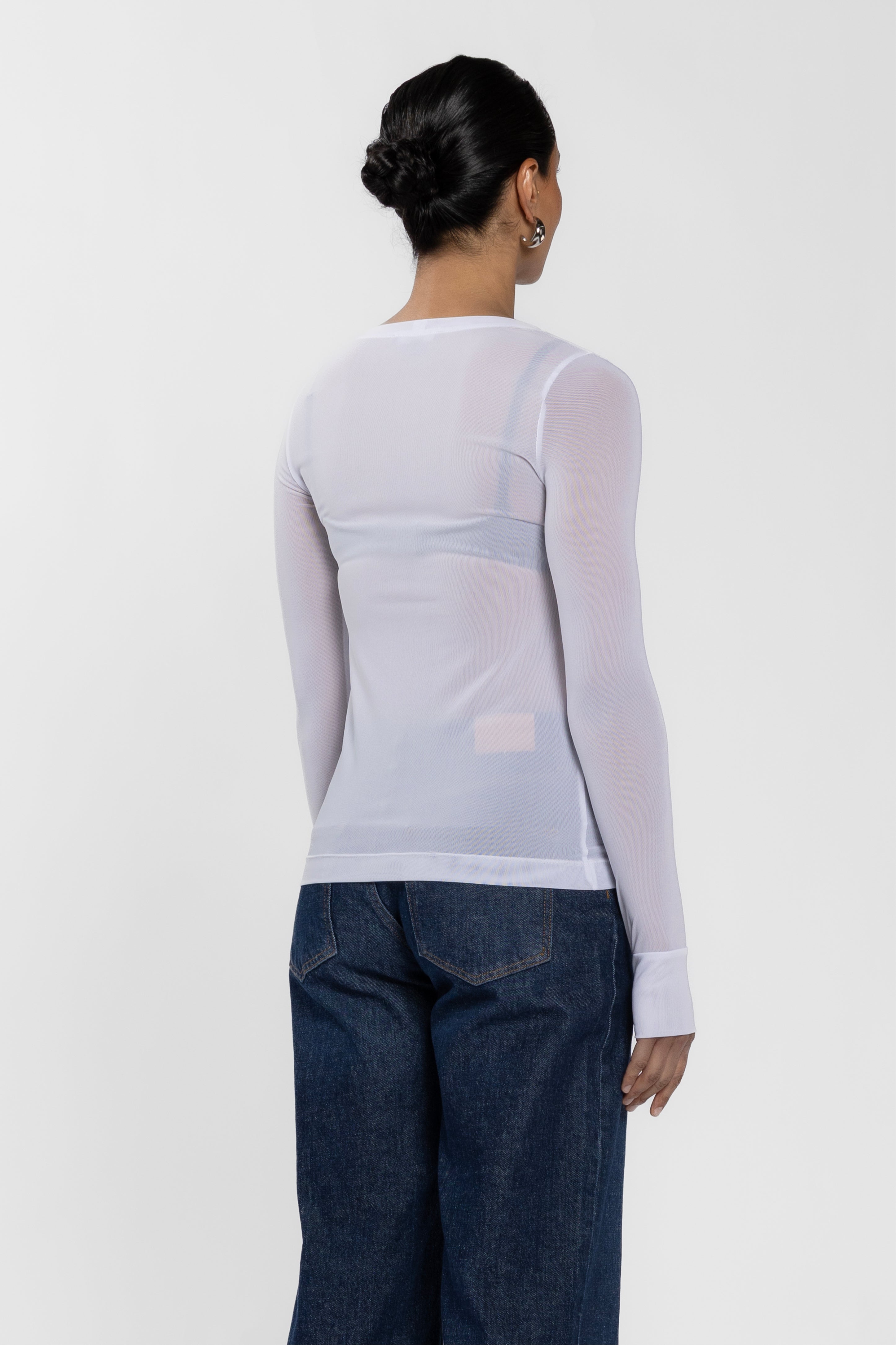 Siri Long Sleeve Mesh Top