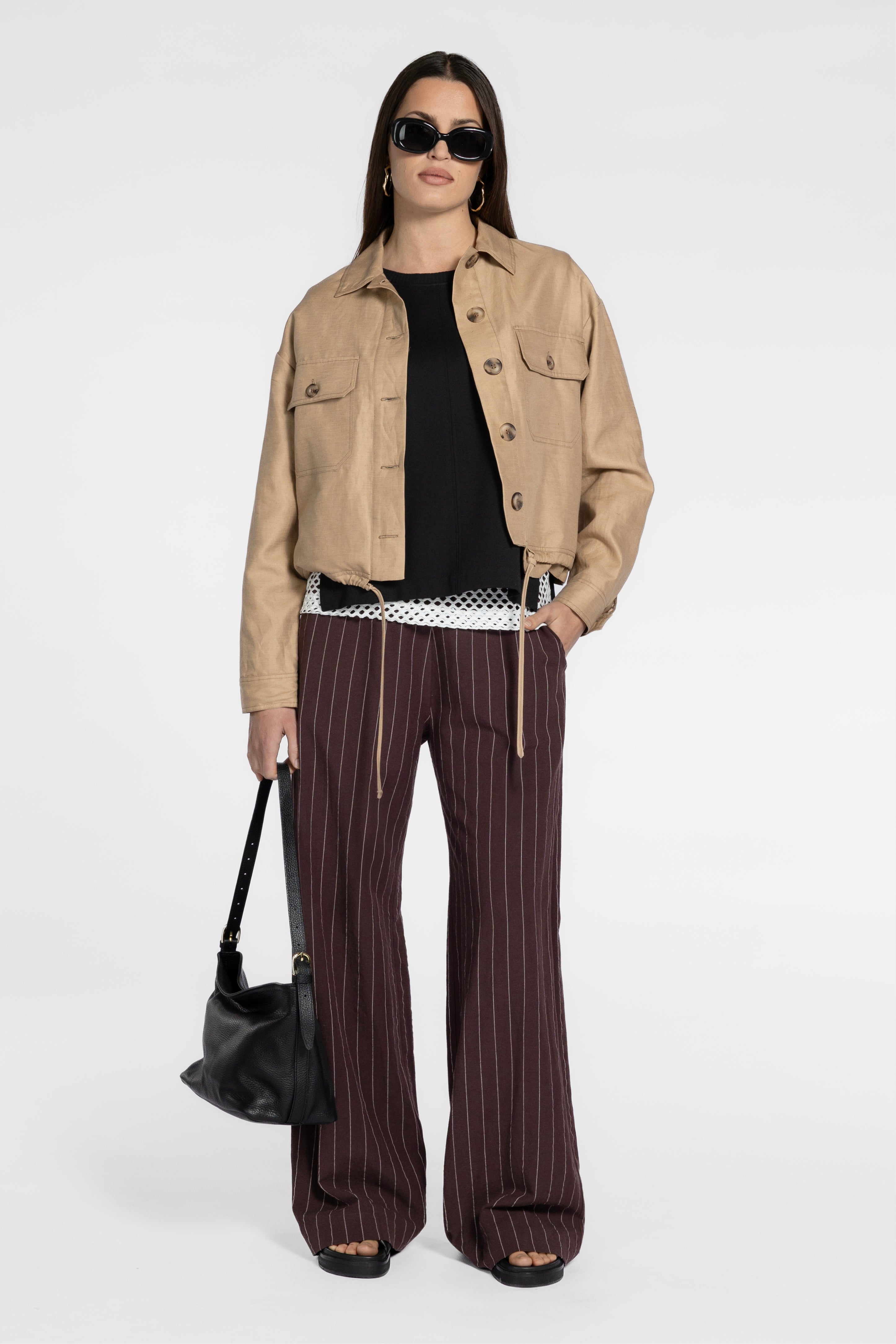 Solene Wide Leg Stripe Pant