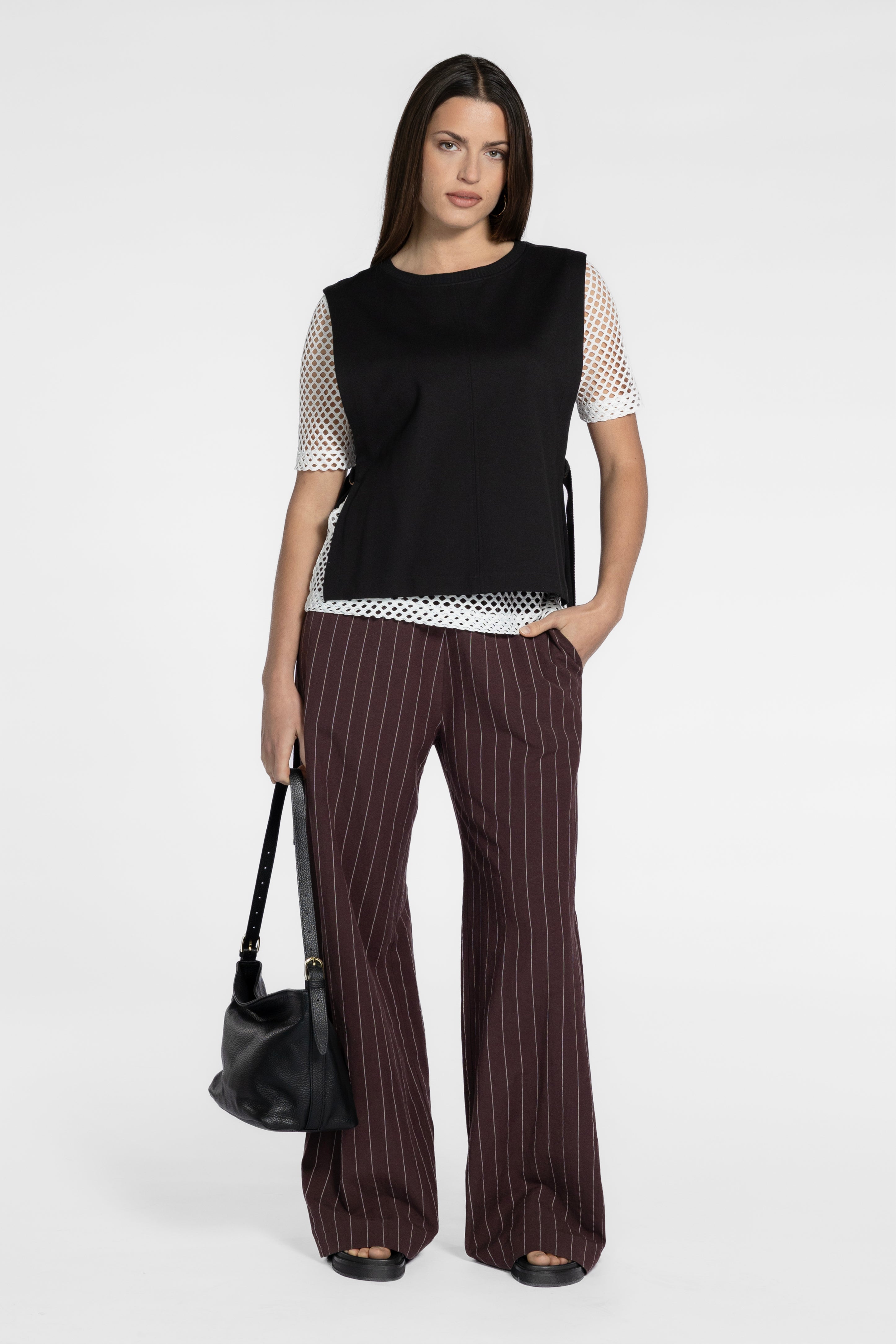 Solene Wide Leg Stripe Pant