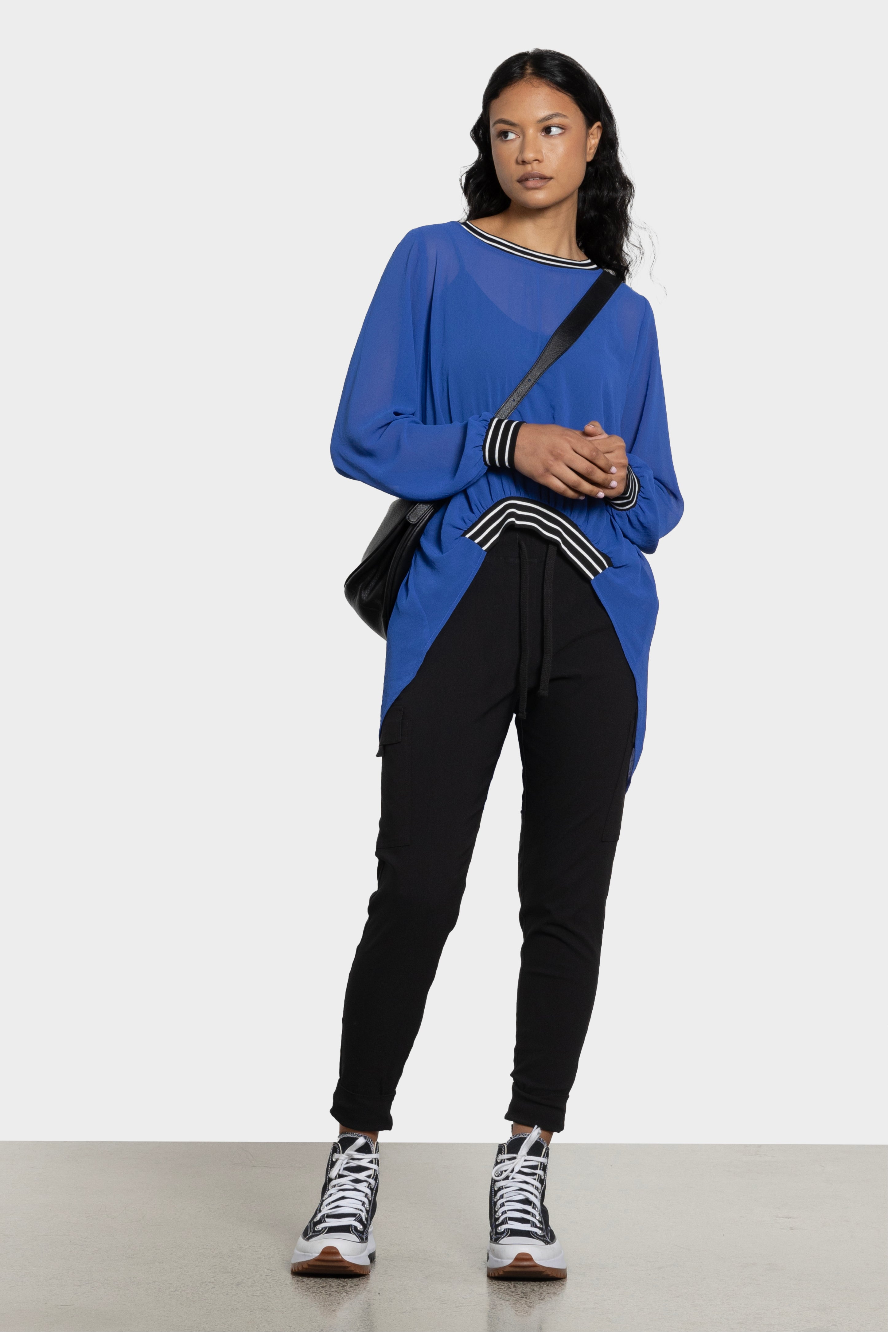 Sydney Chiffon High Low Hem Top