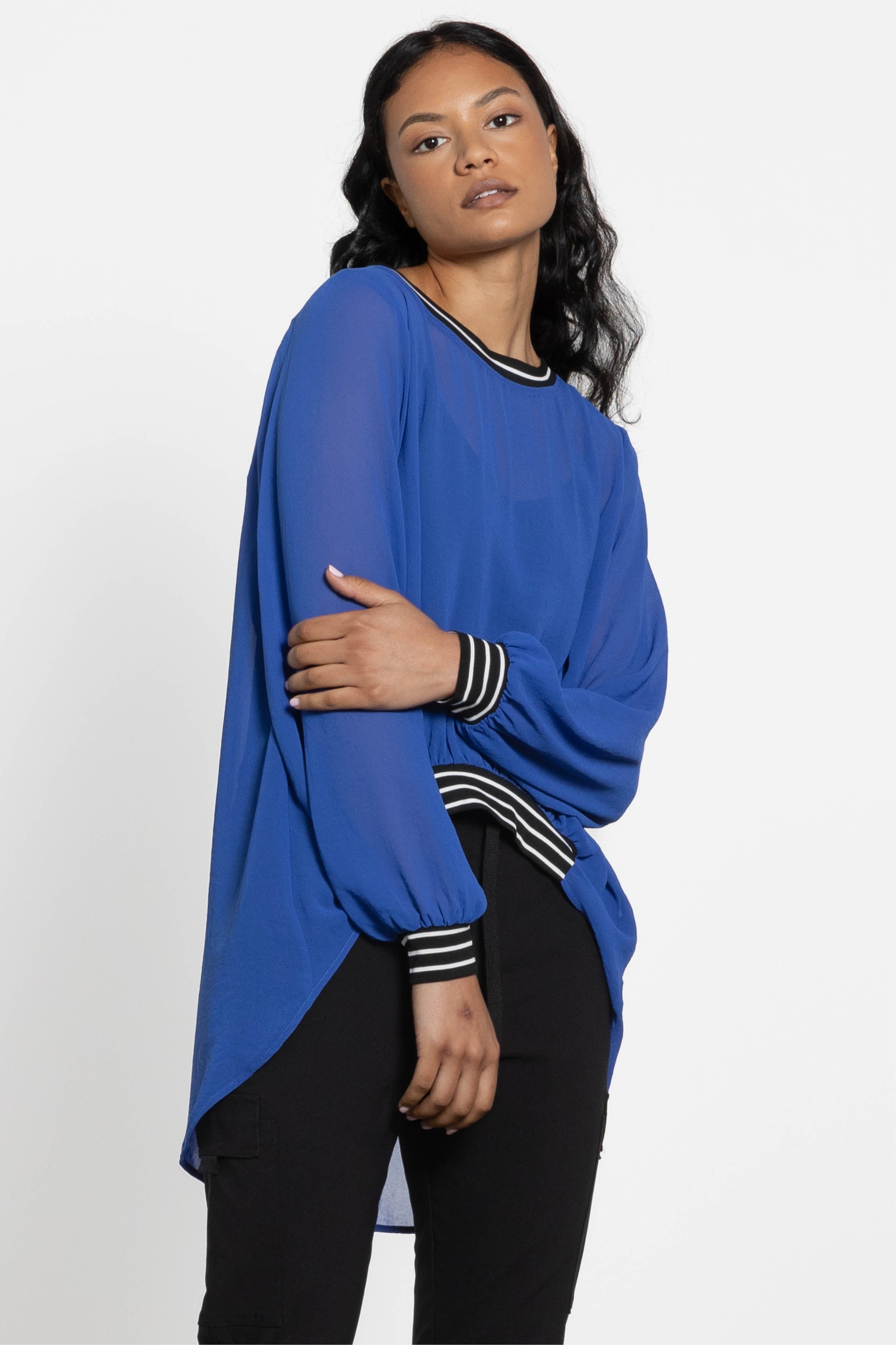 Sydney Chiffon High Low Hem Top