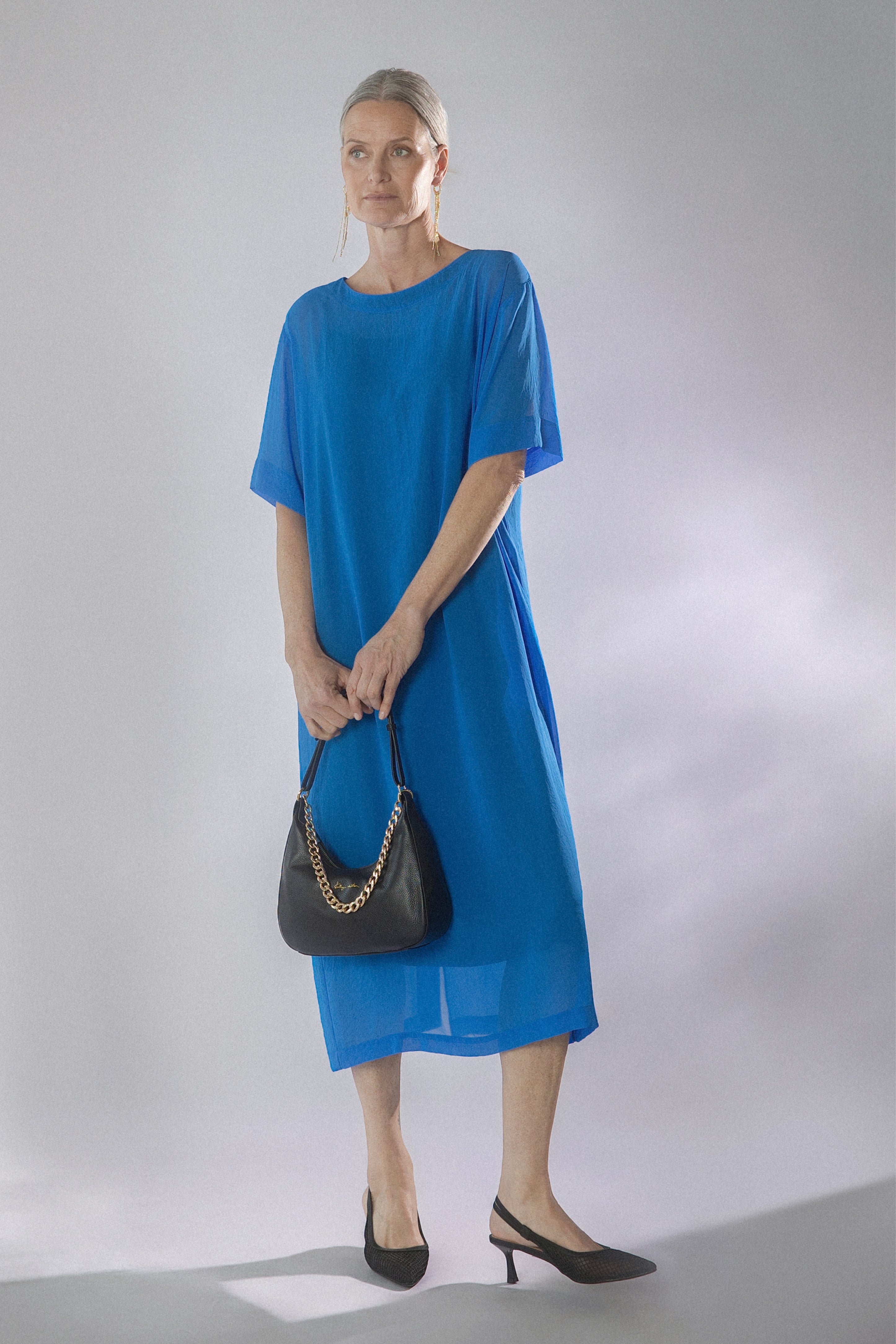 Tia Chiffon Dress With Slip