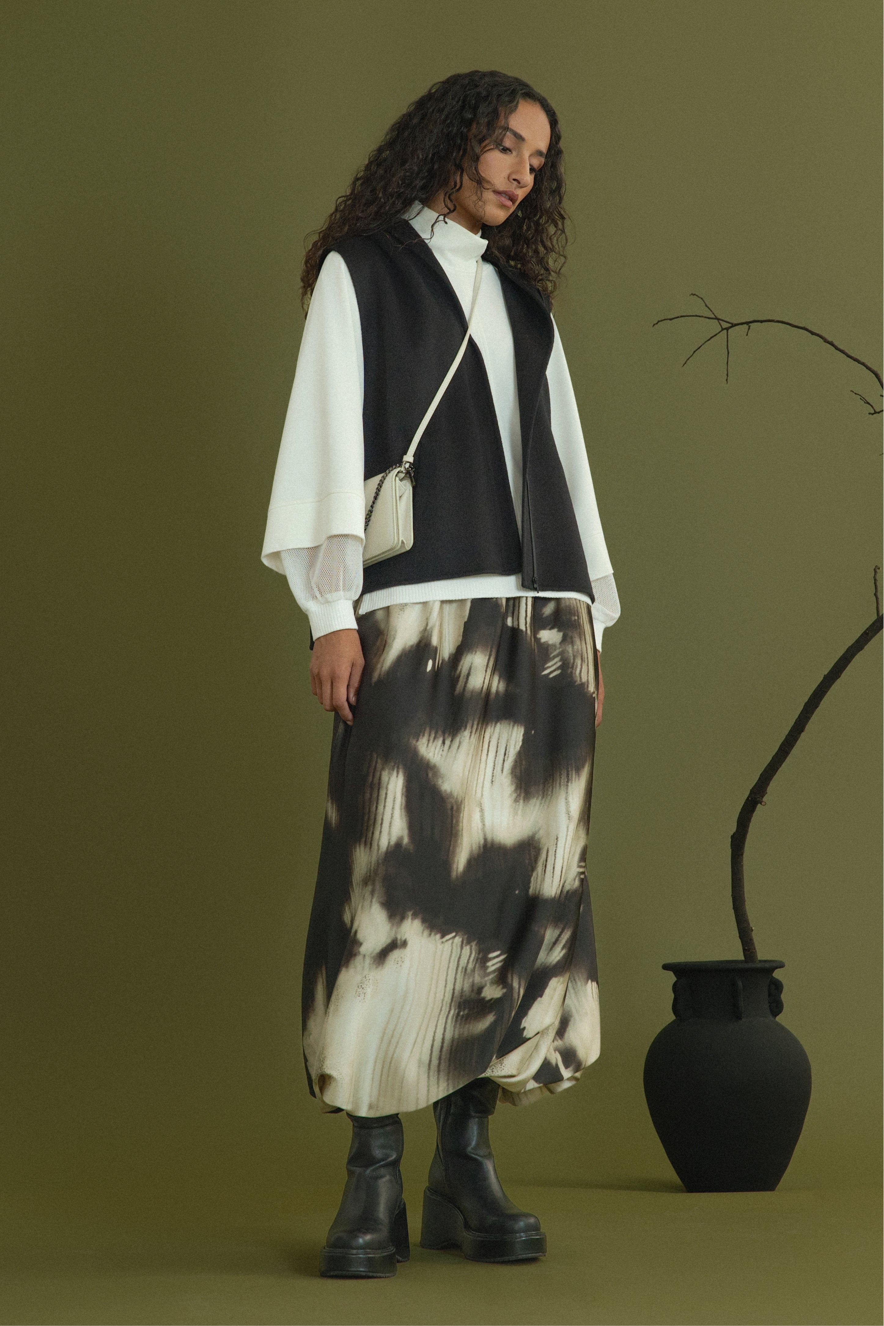 Vida Sleeveless Wool Blend Hooded Vest
