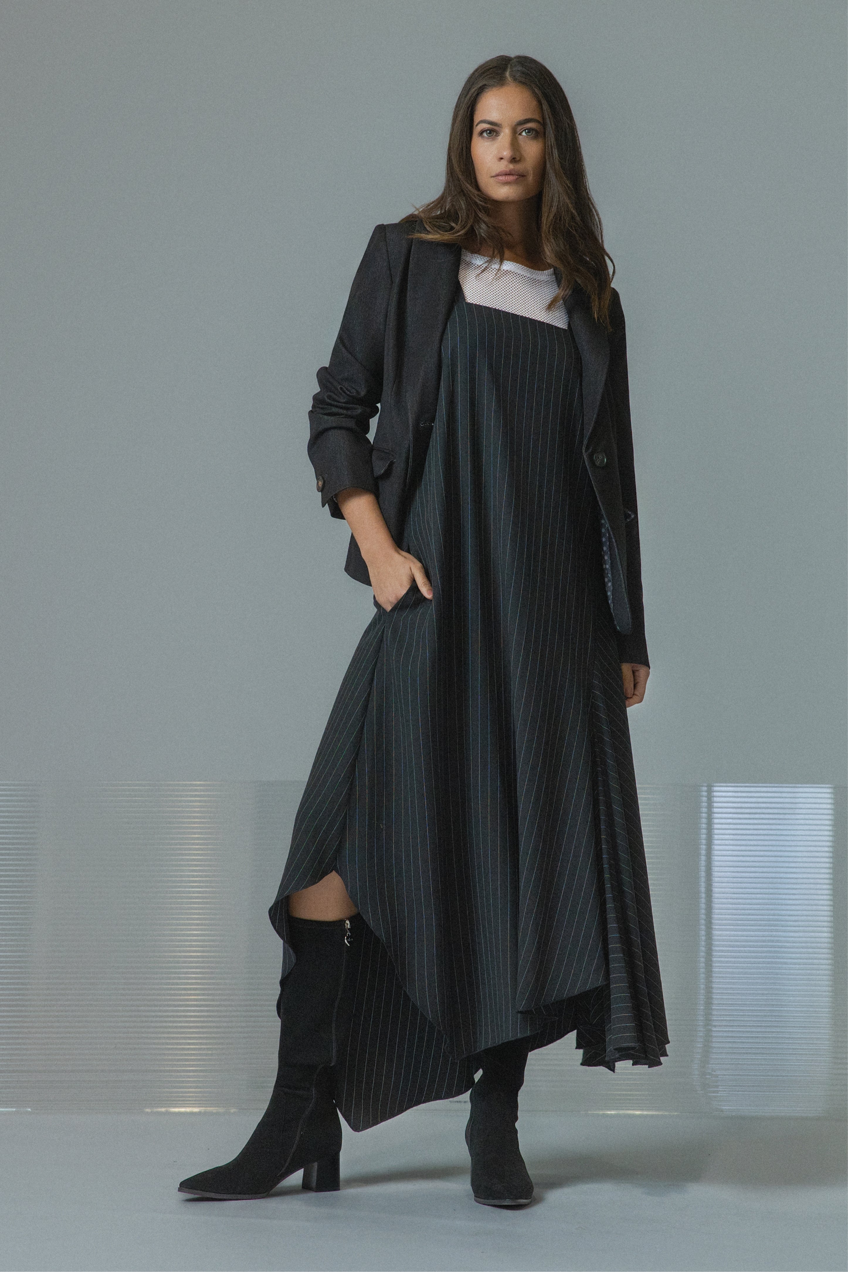 Viva Handkerchief Hem Long Dress