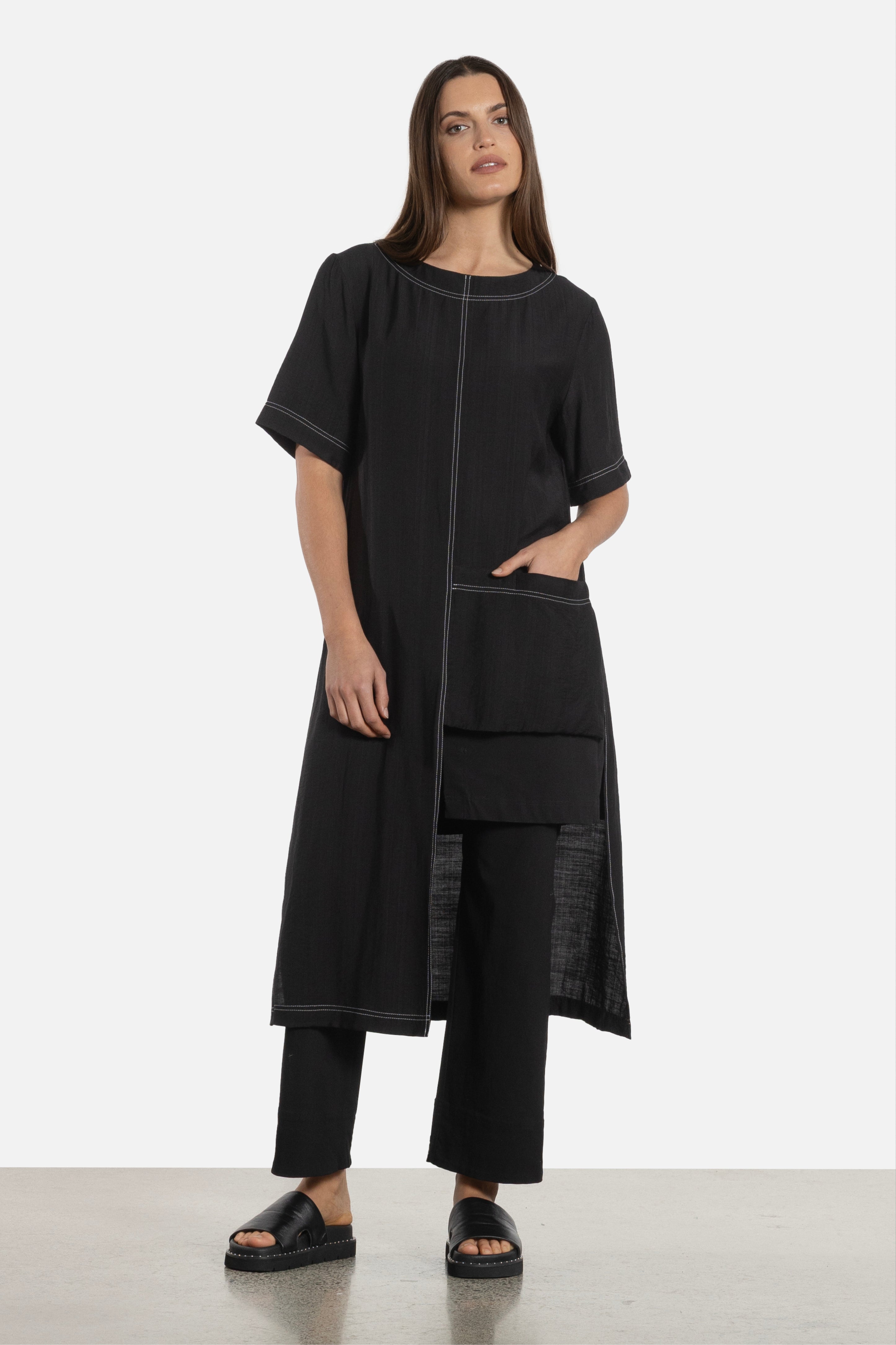 Volt Layered Hem Short Sleeve Top
