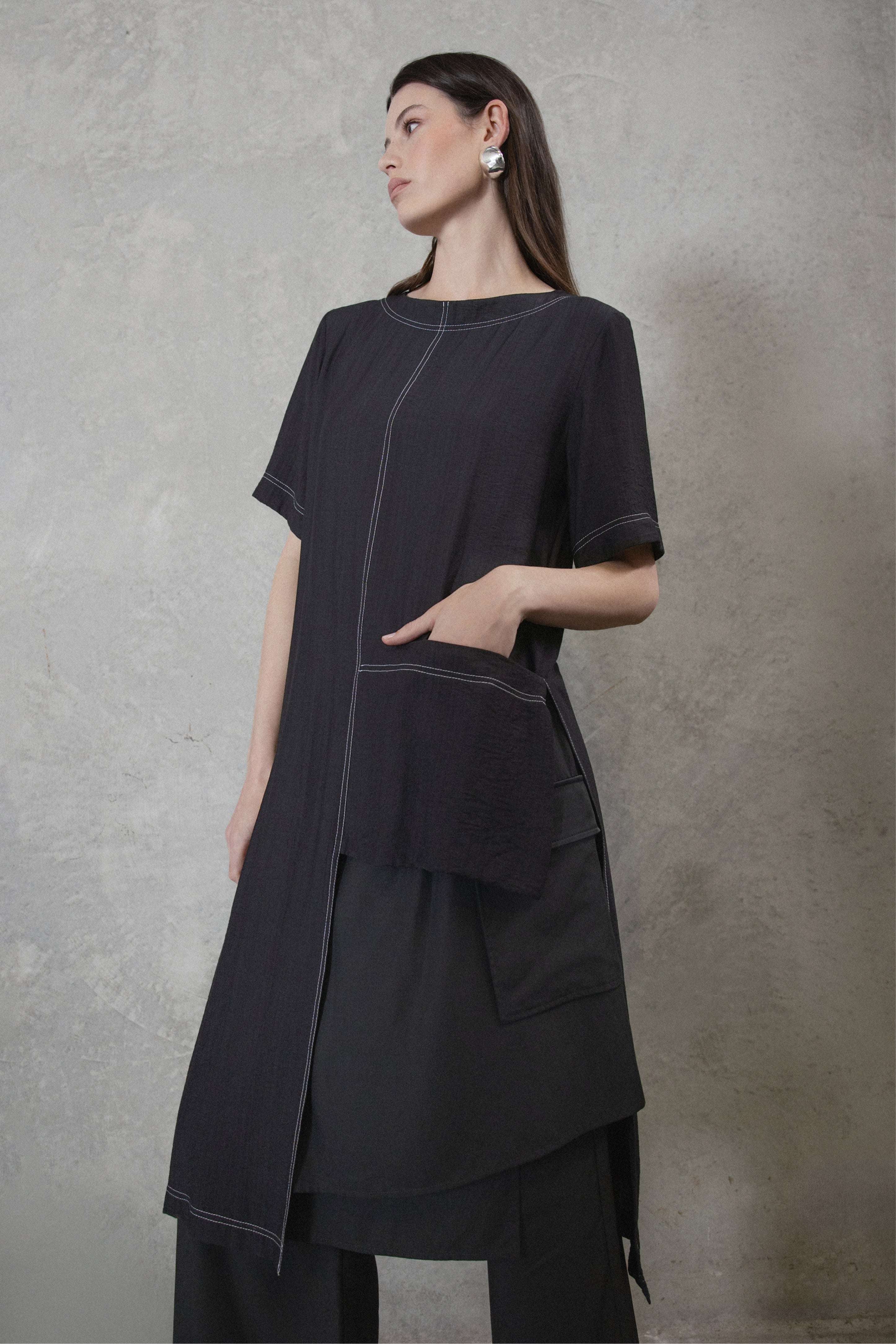 Volt Layered Hem Short Sleeve Top