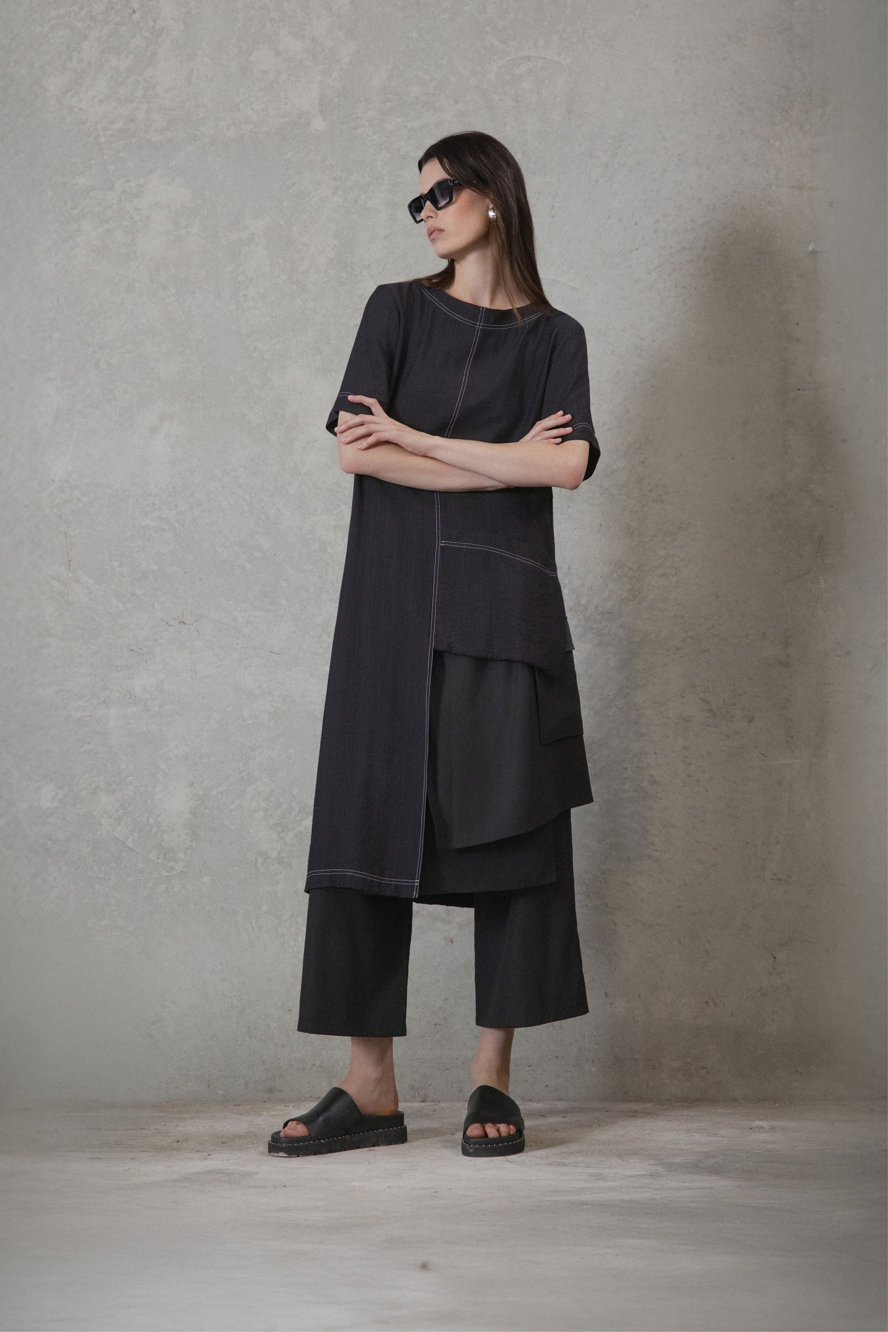 Volt Layered Hem Short Sleeve Top