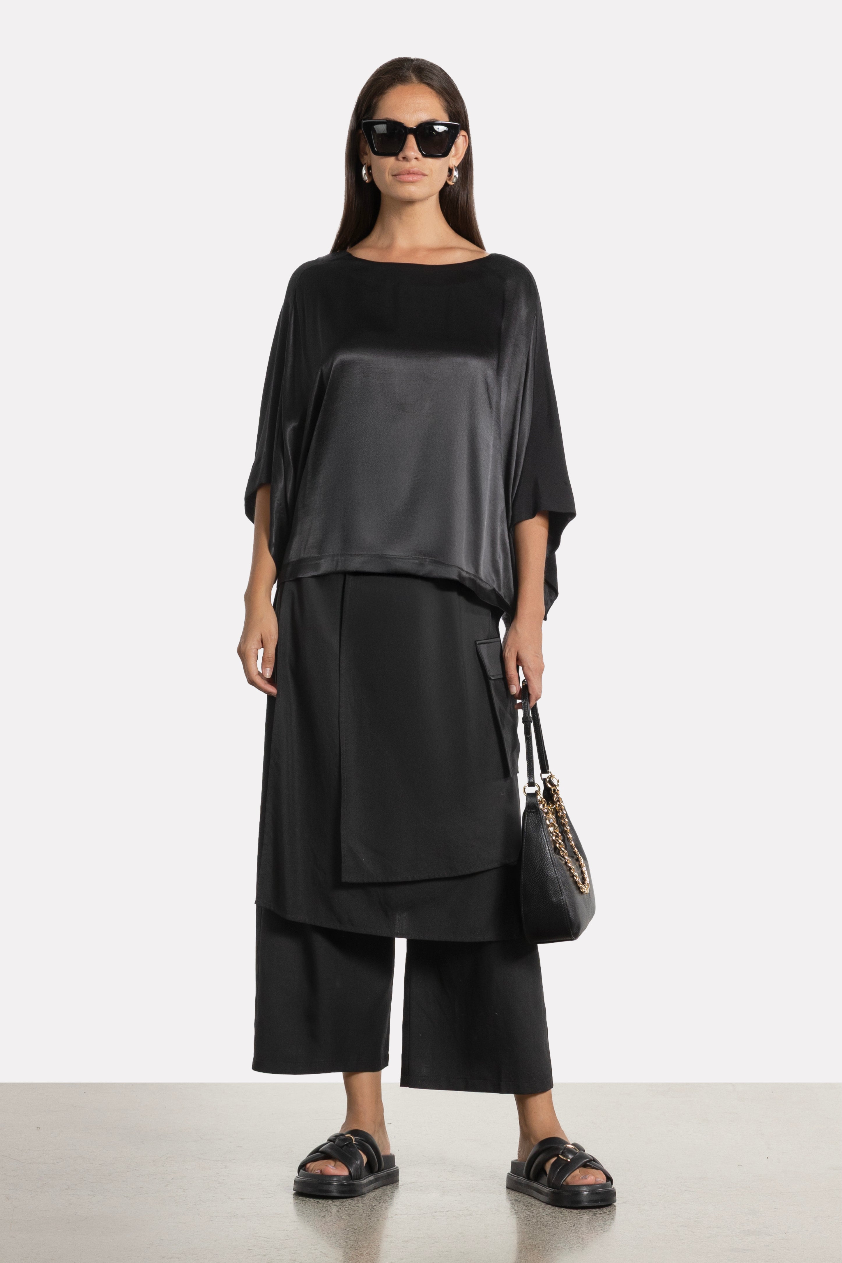 Zoned Batwing Sleeve Top