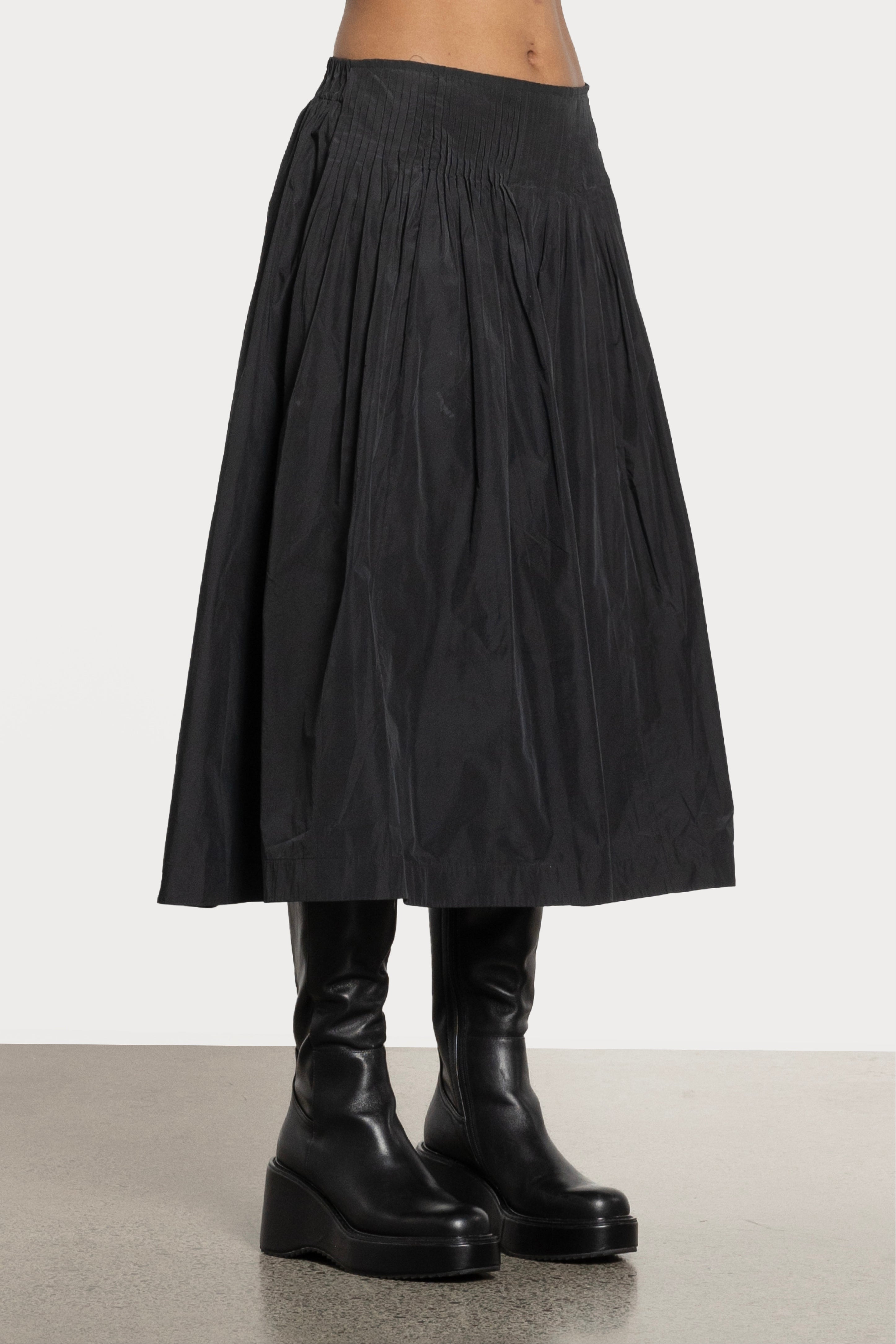 Zone Pleated Midi Skirt