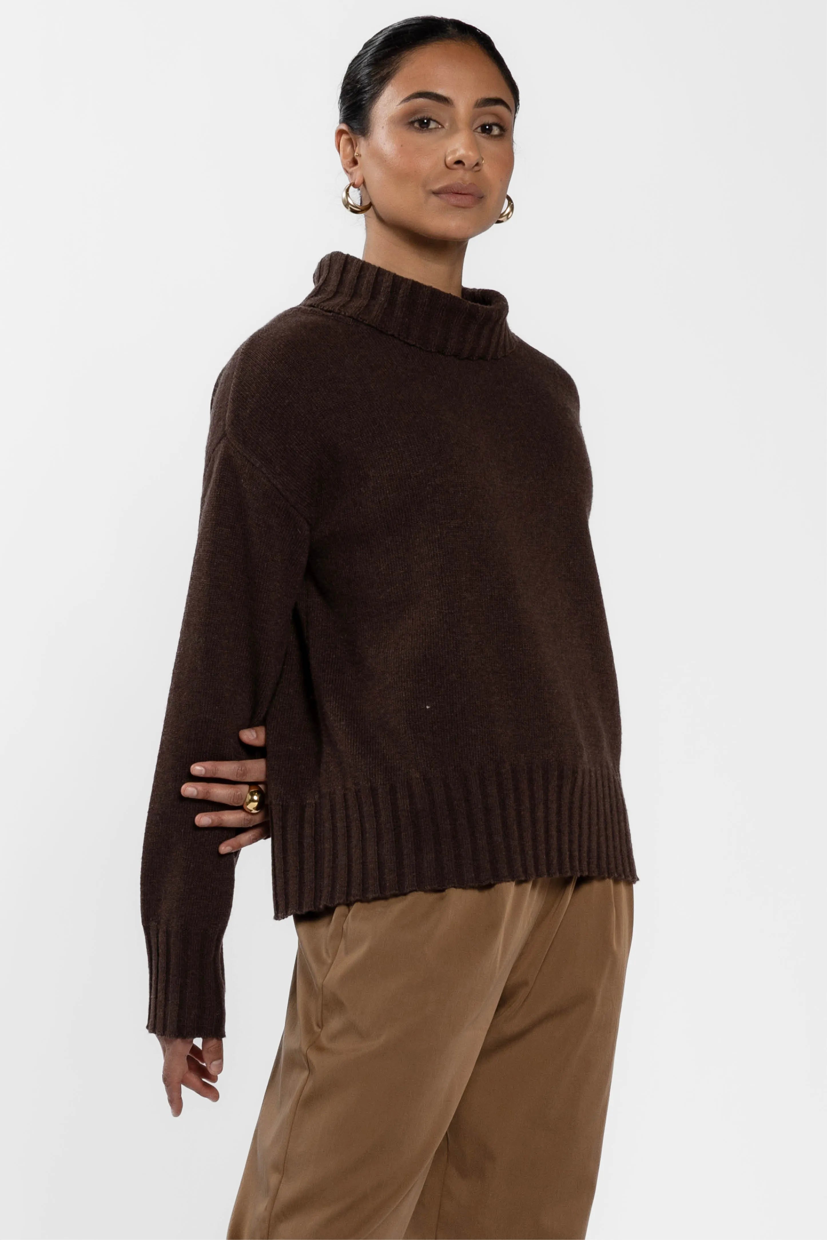 Raya Roll Neck Wool Jumper