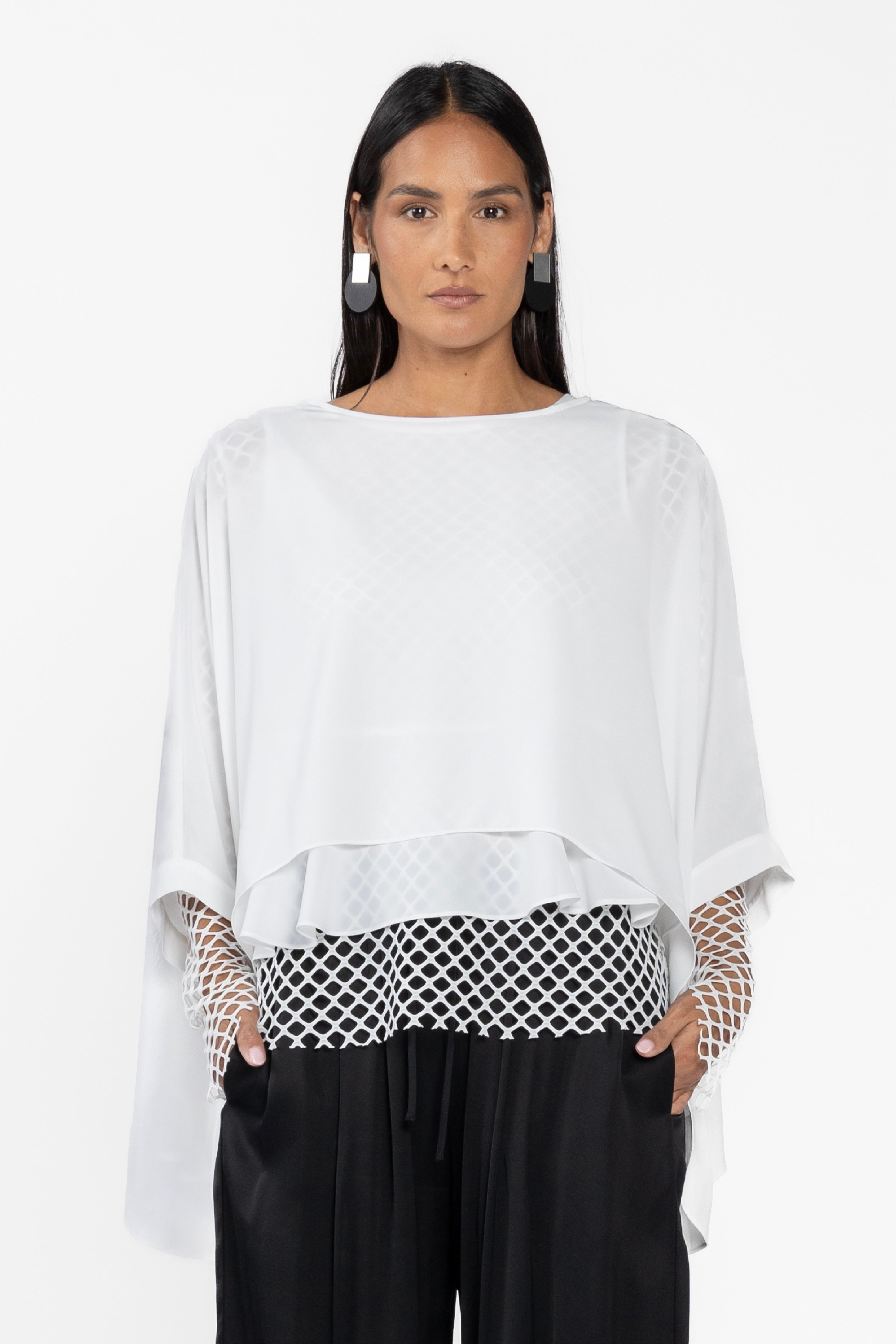 Rosa Batwing Layer Top - Ivory