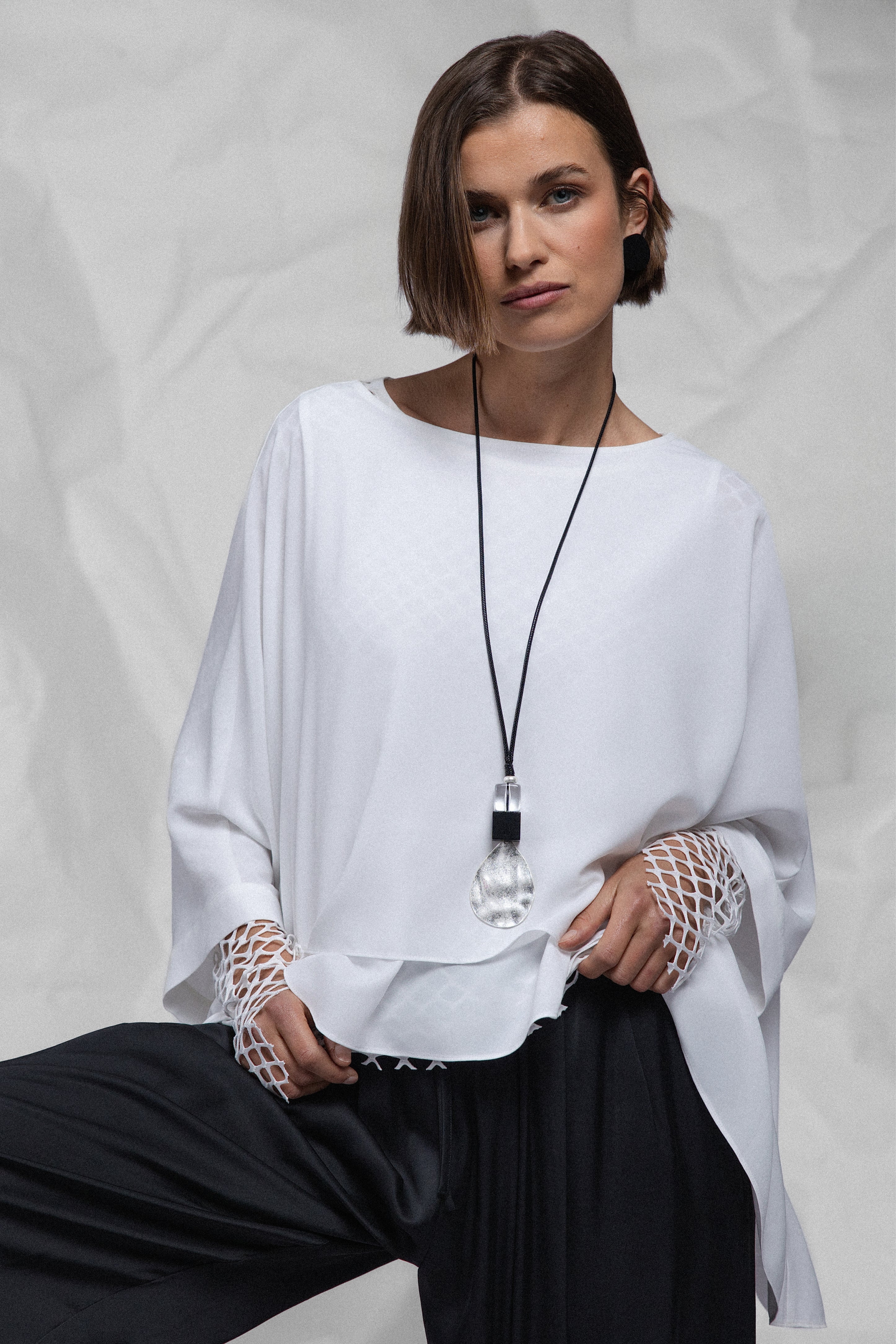 Rosa Batwing Layer Top - Ivory
