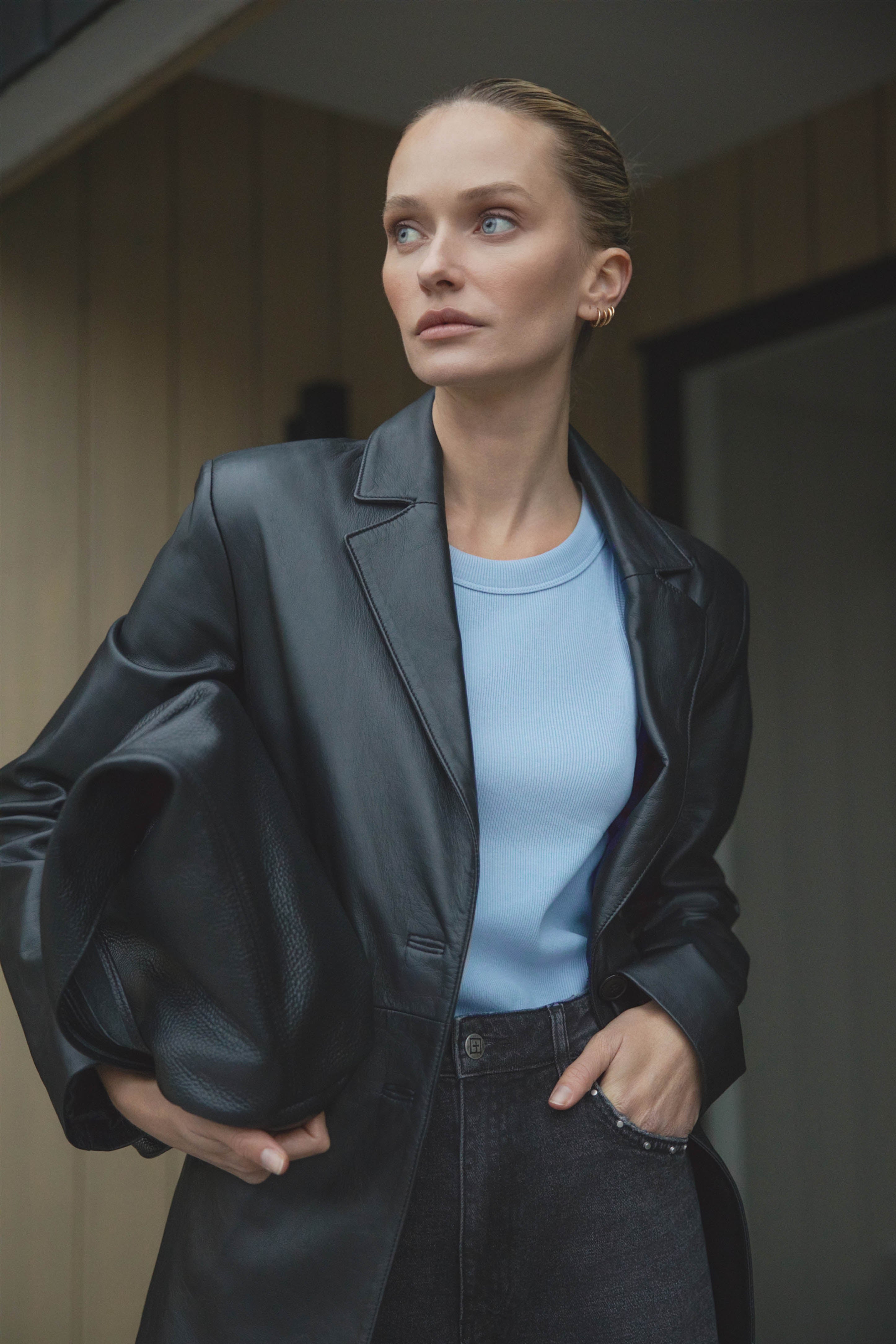 Trinity Leather Blazer