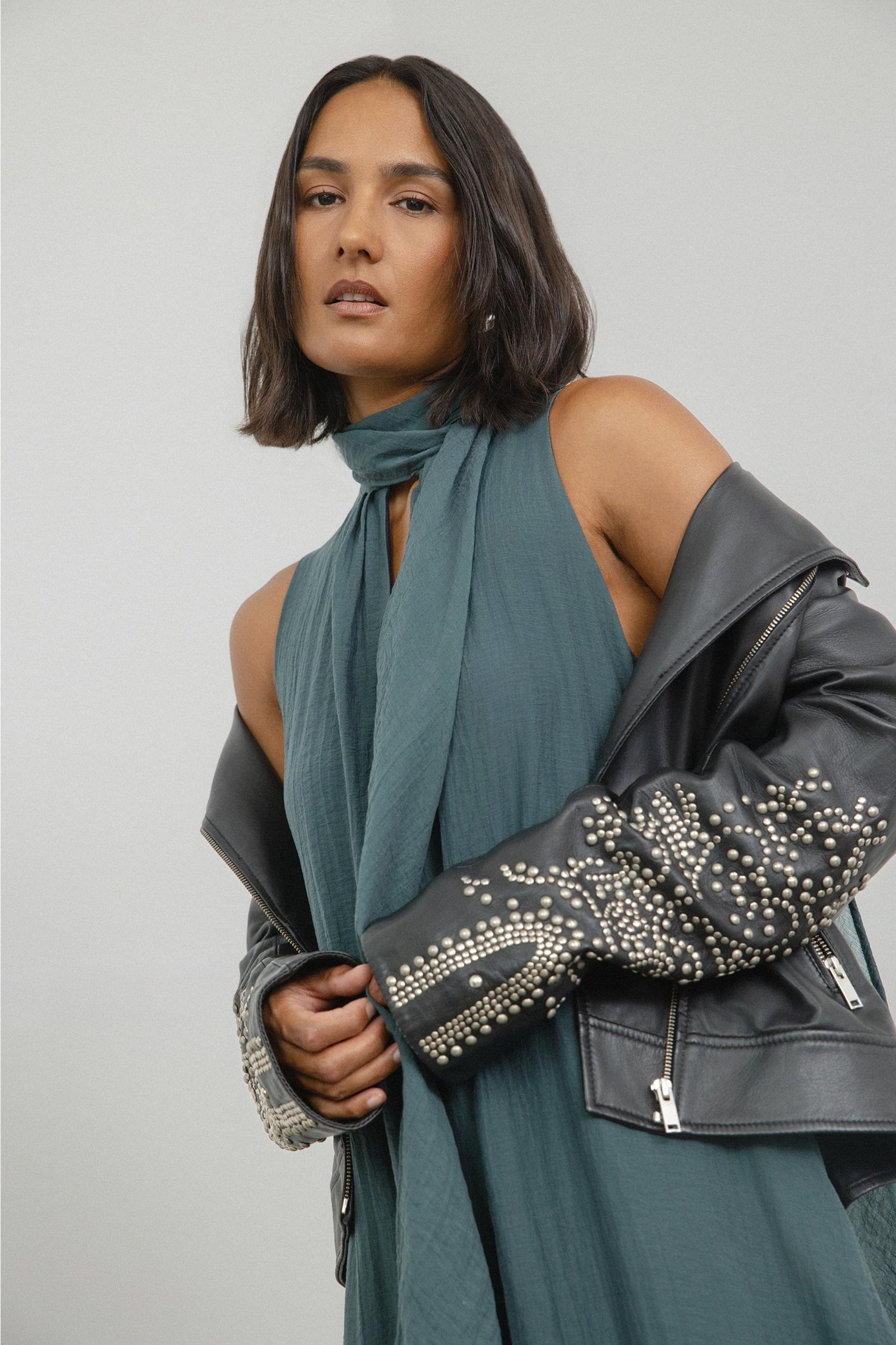 Texas Studded Leather Jacket
