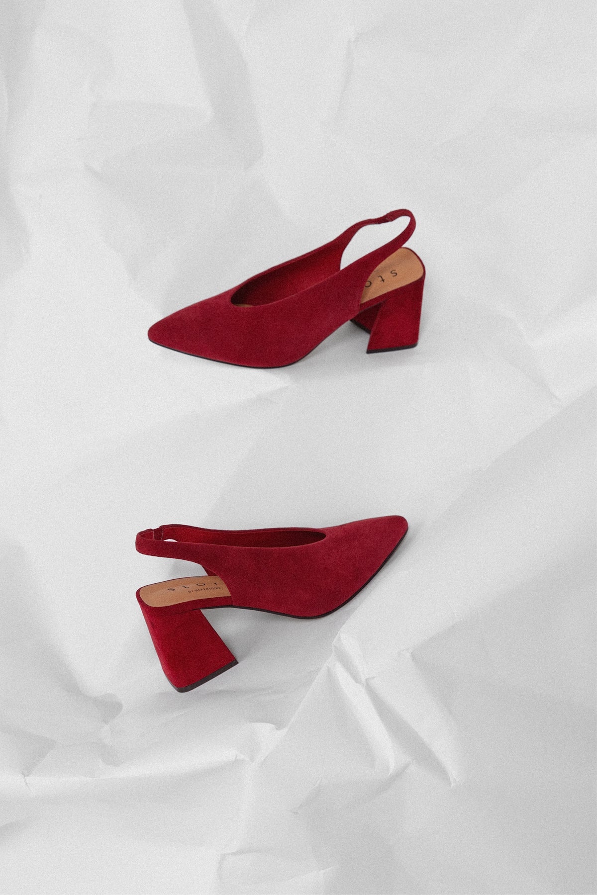 Scarlet Slingback Heel - Red