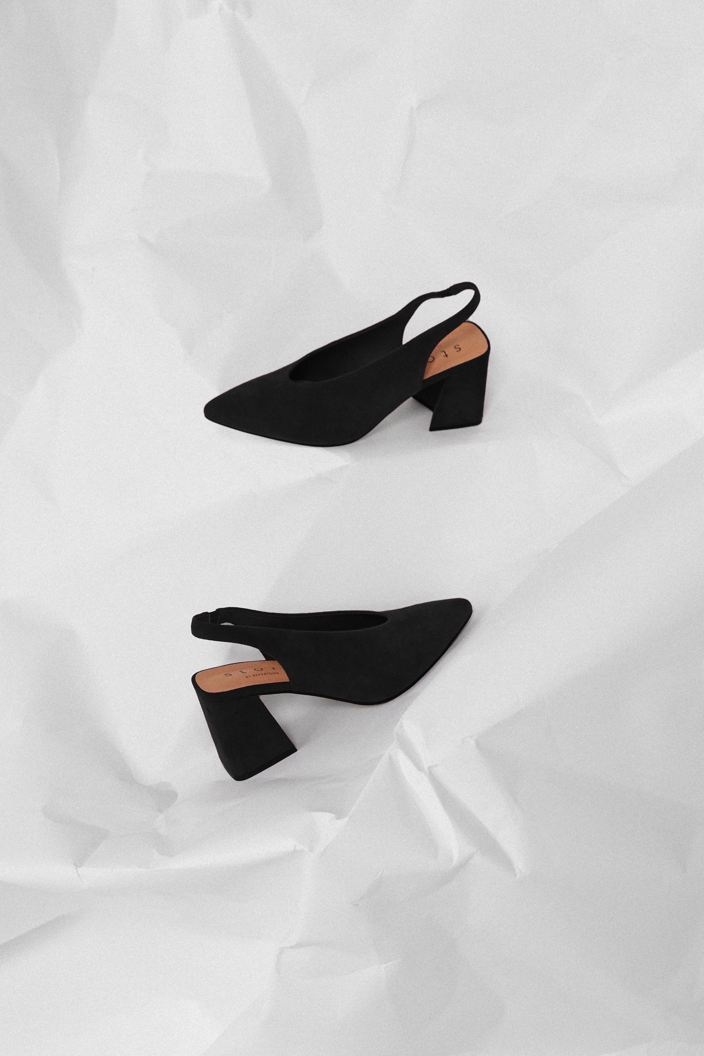Scarlet Slingback Heel - Black