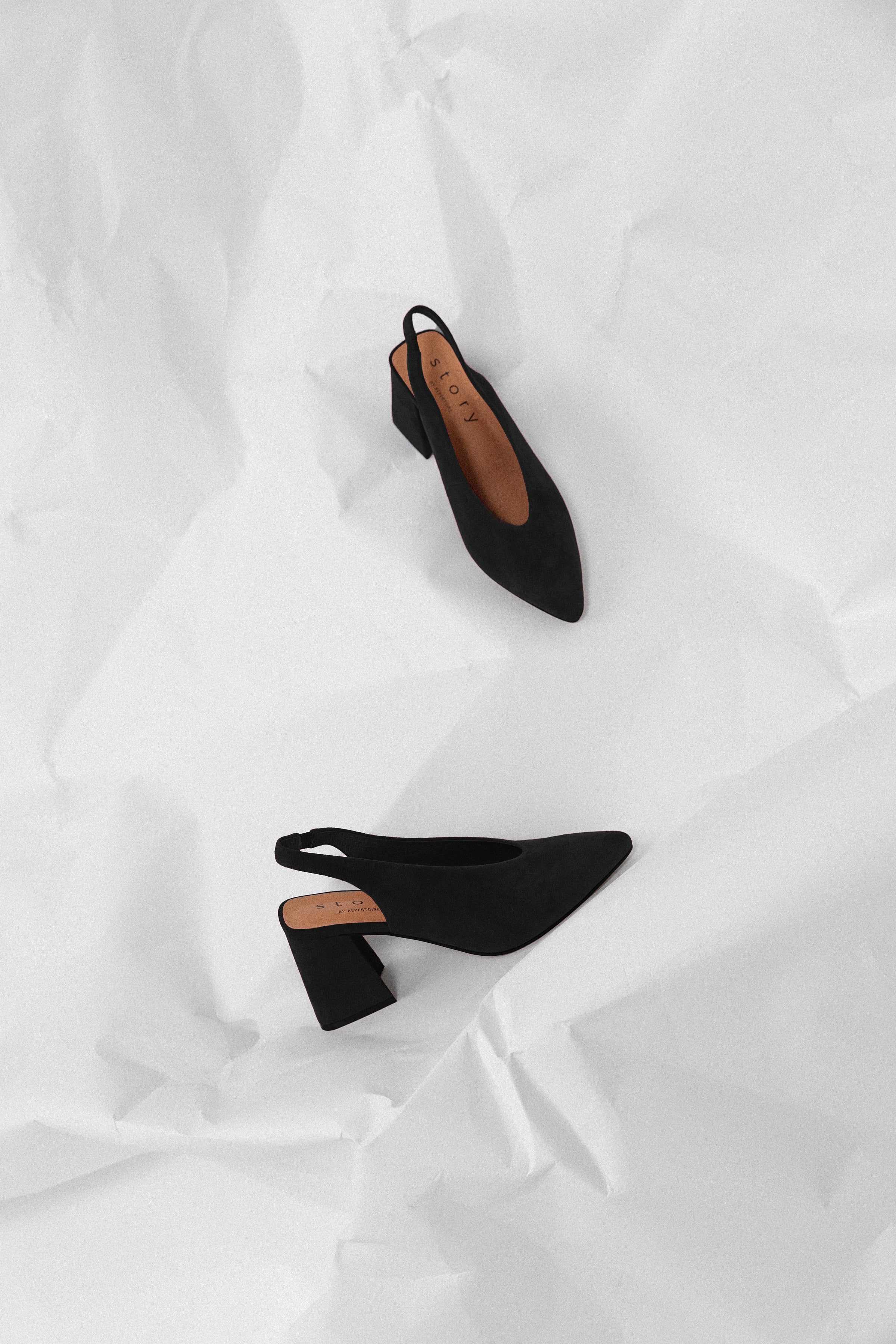 Scarlet Slingback Heel - Black