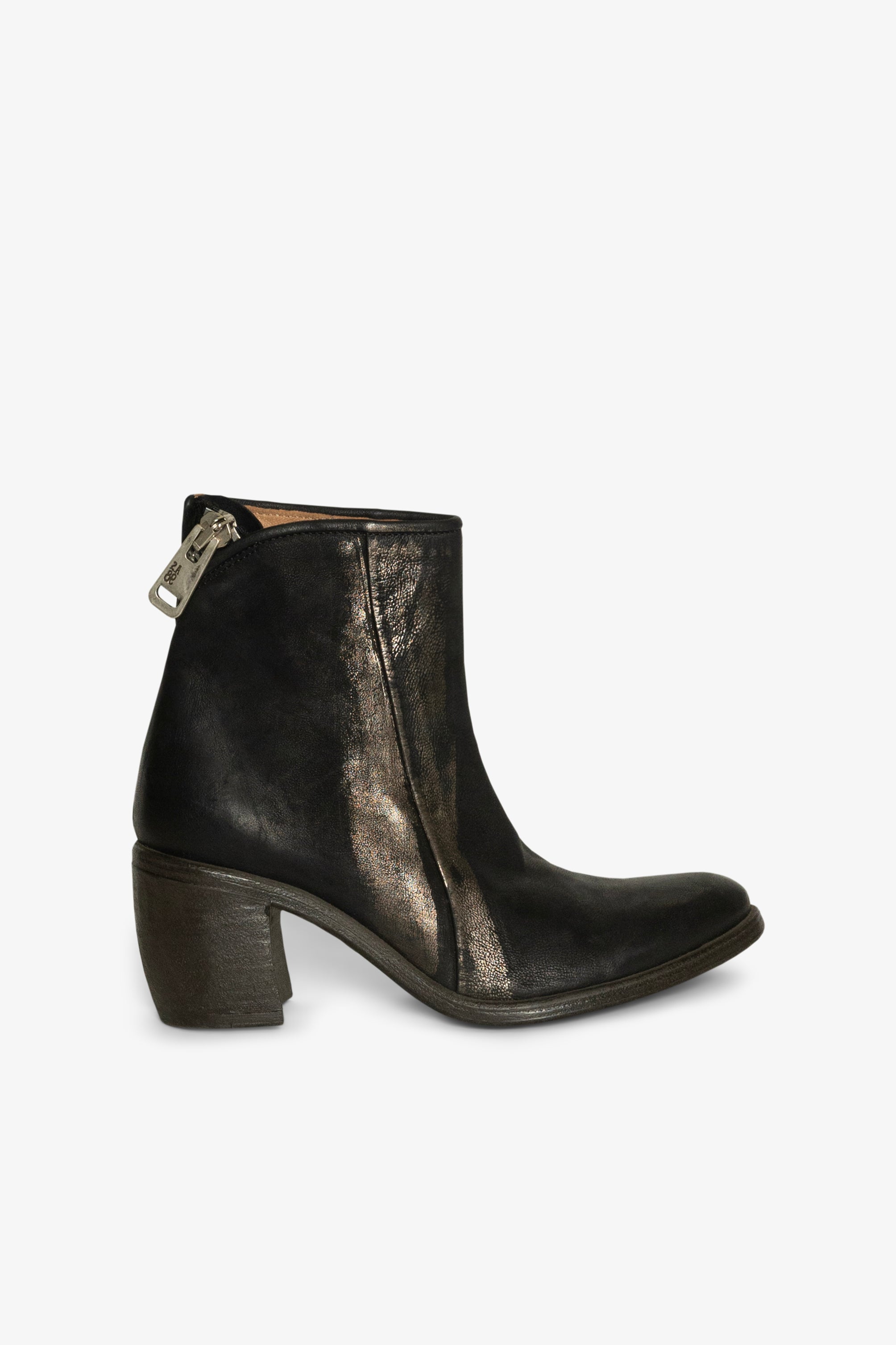 Stealla Block Heel Zip Ankle Boot