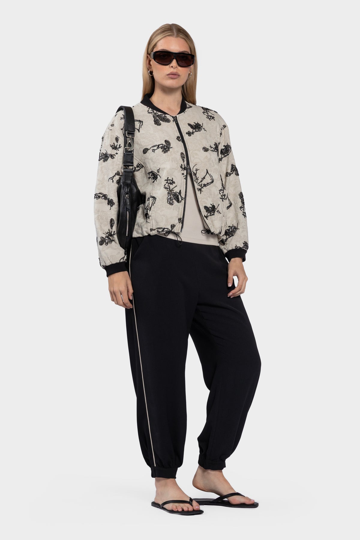 Sutton Sequin Bomber Jacket