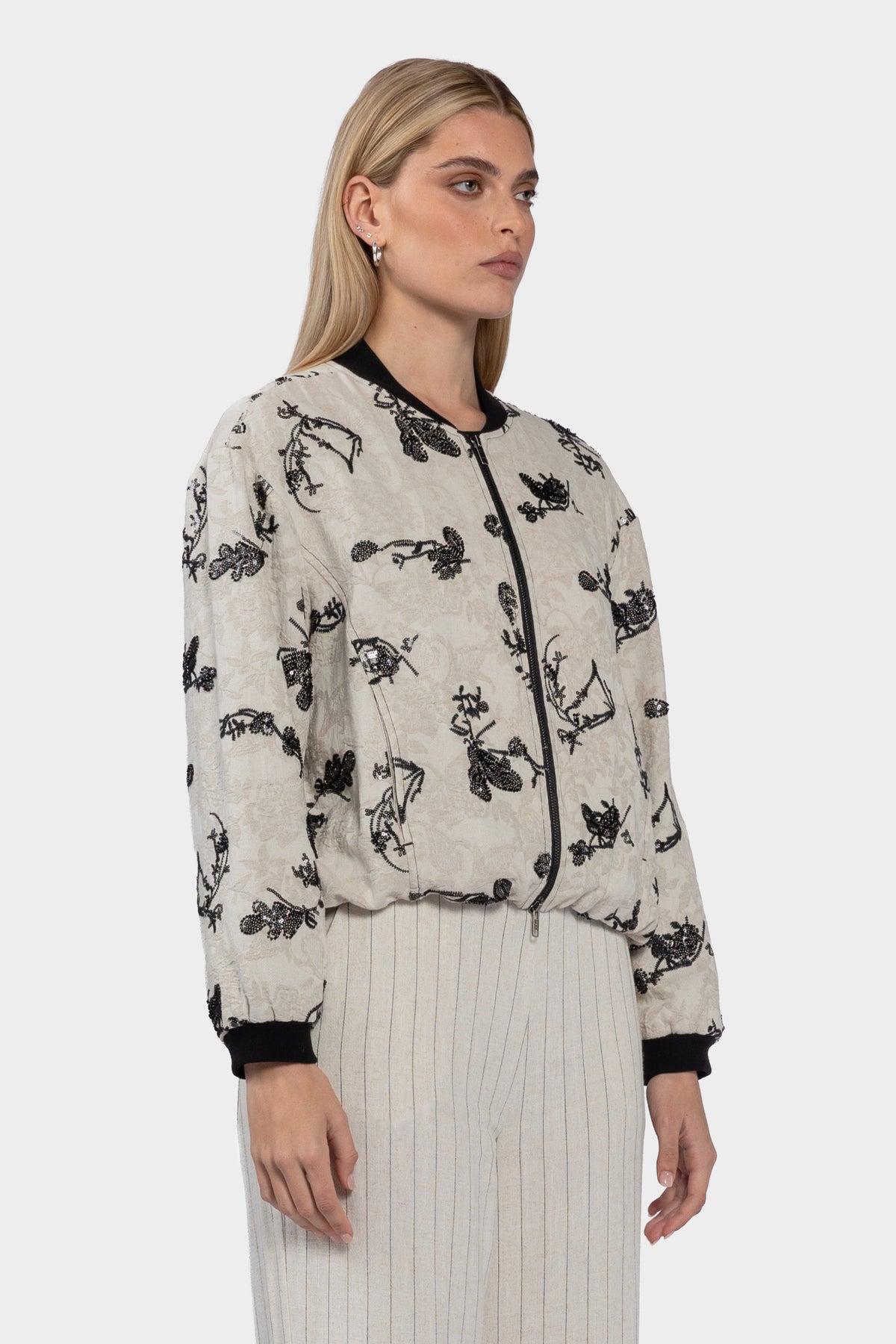 Sutton Sequin Bomber Jacket