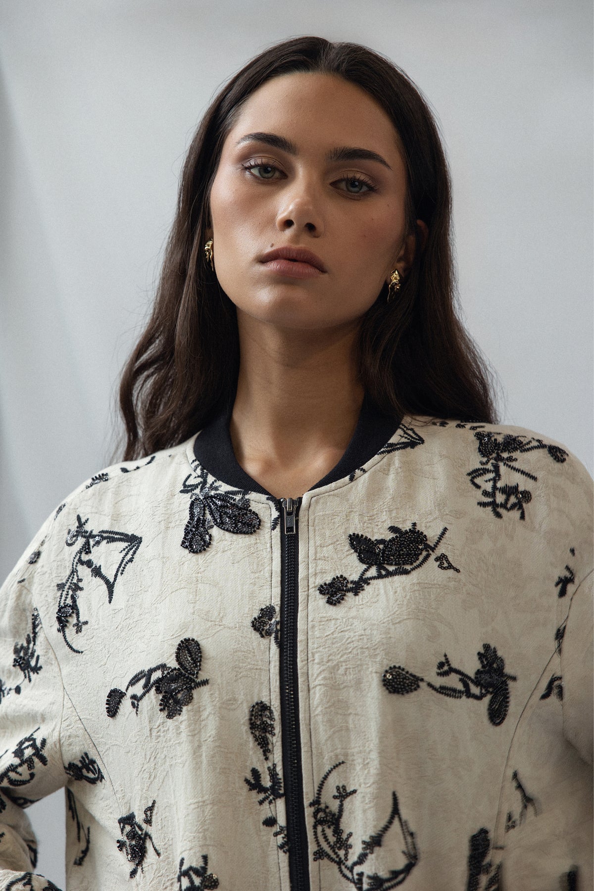 Sutton Sequin Bomber Jacket