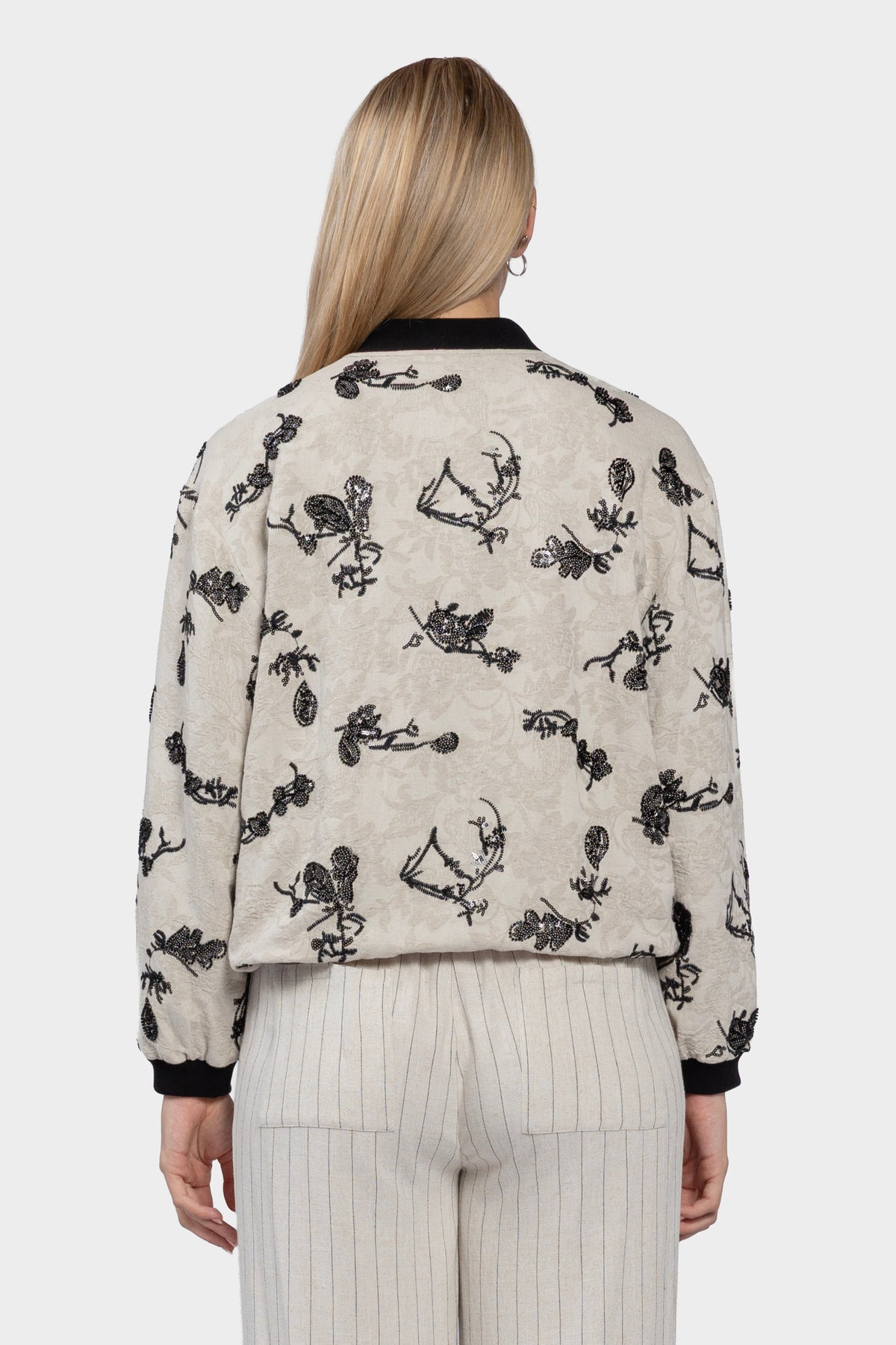 Sutton Sequin Bomber Jacket