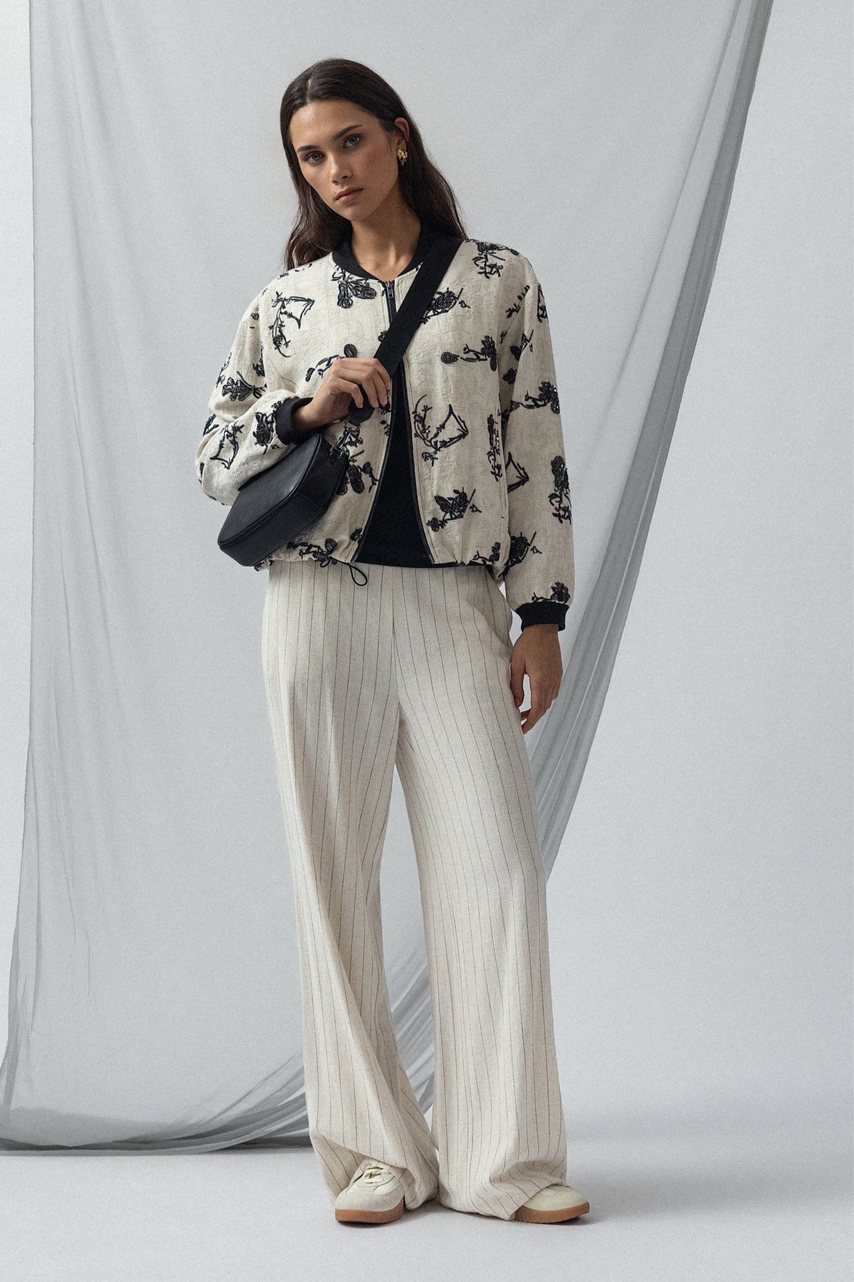 Sutton Sequin Bomber Jacket