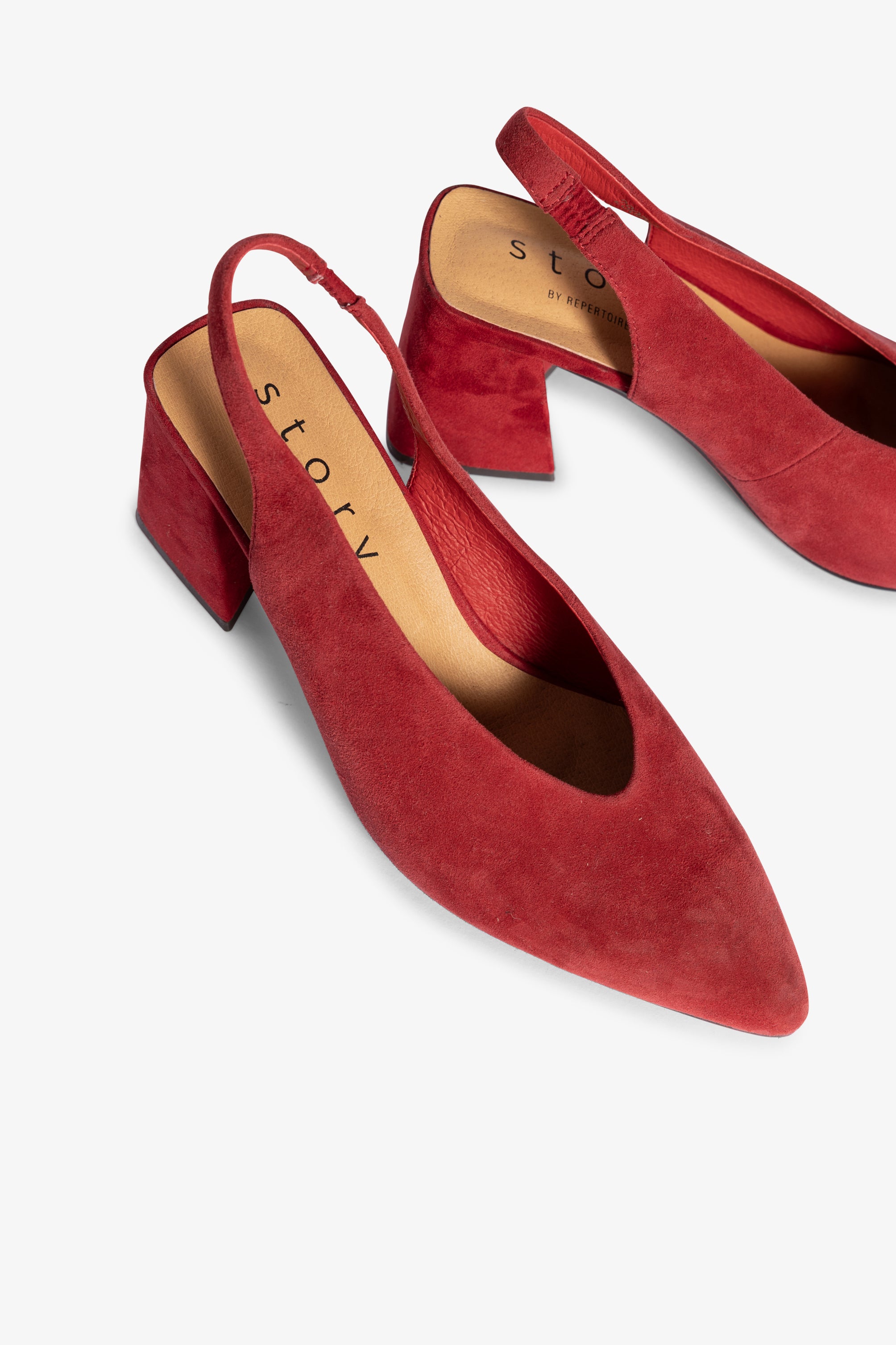 Scarlet Slingback Heel - Red