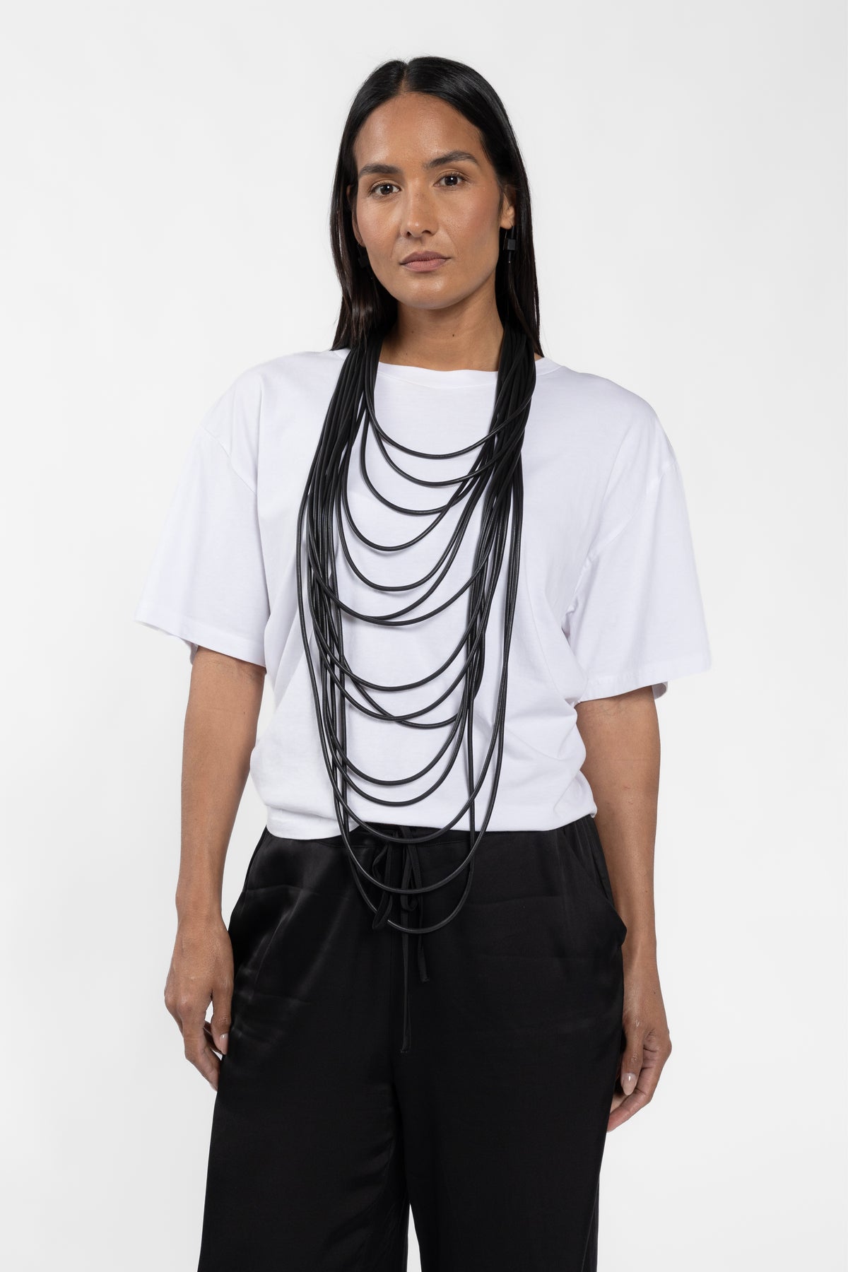 Tension Rubber String Necklace
