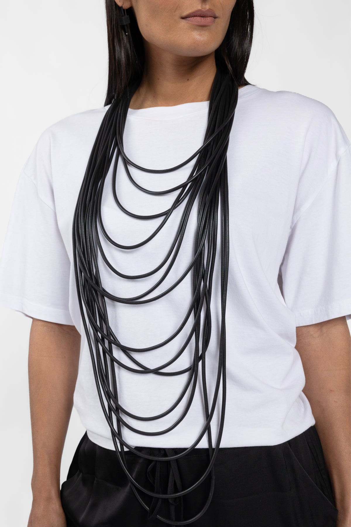 Tension Rubber String Necklace