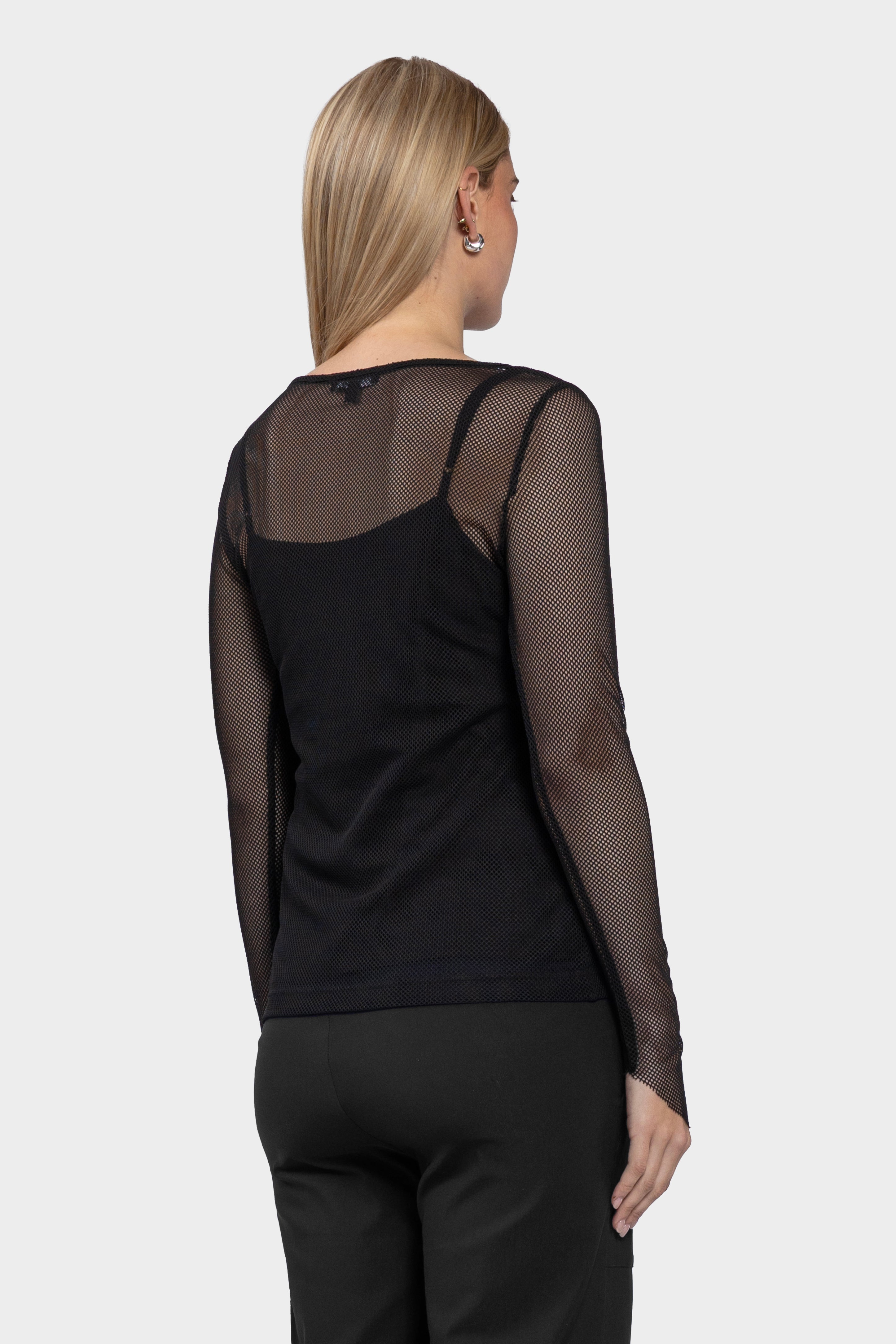 Bijoux Long Sleeve Mesh Top