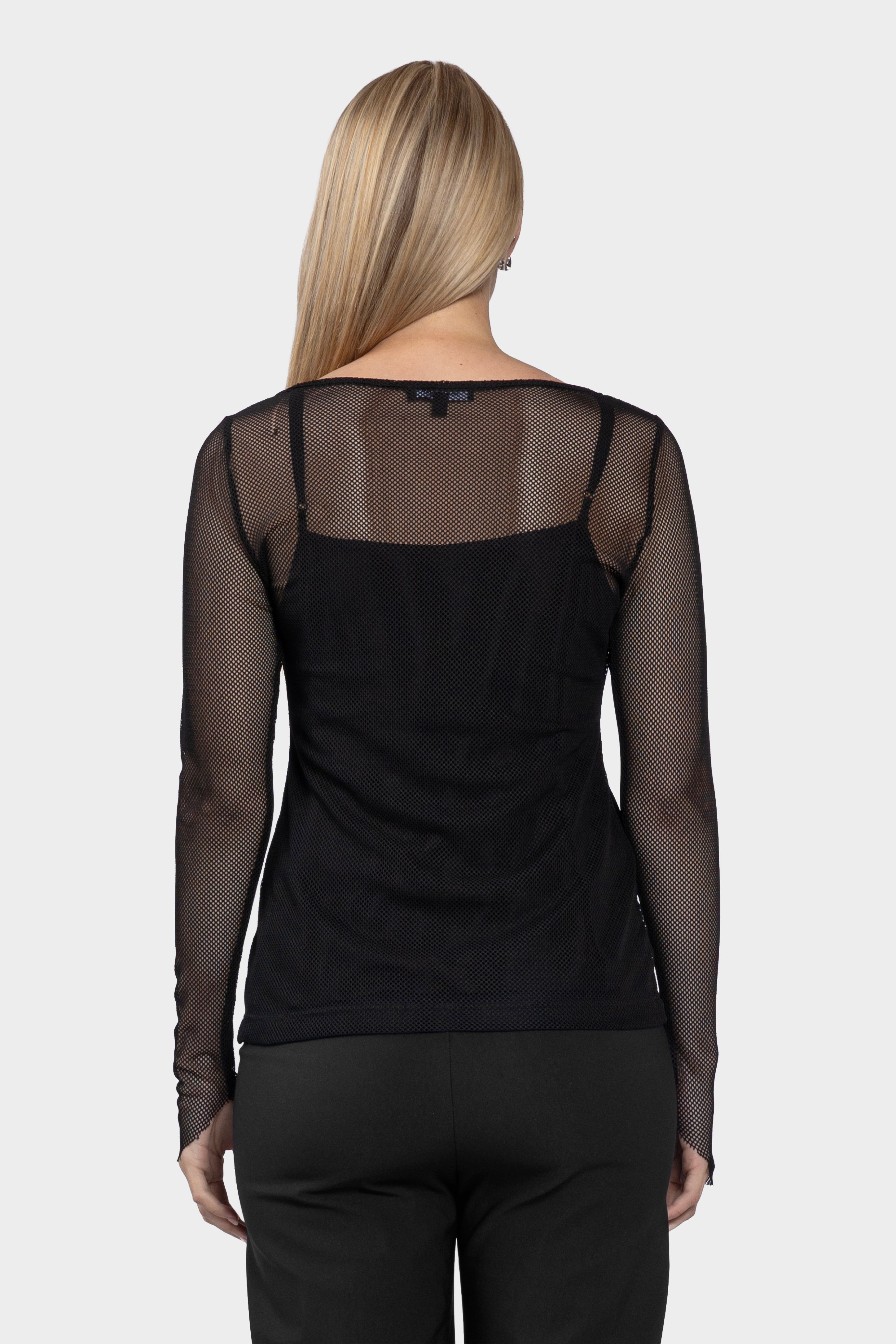 Bijoux Long Sleeve Mesh Top