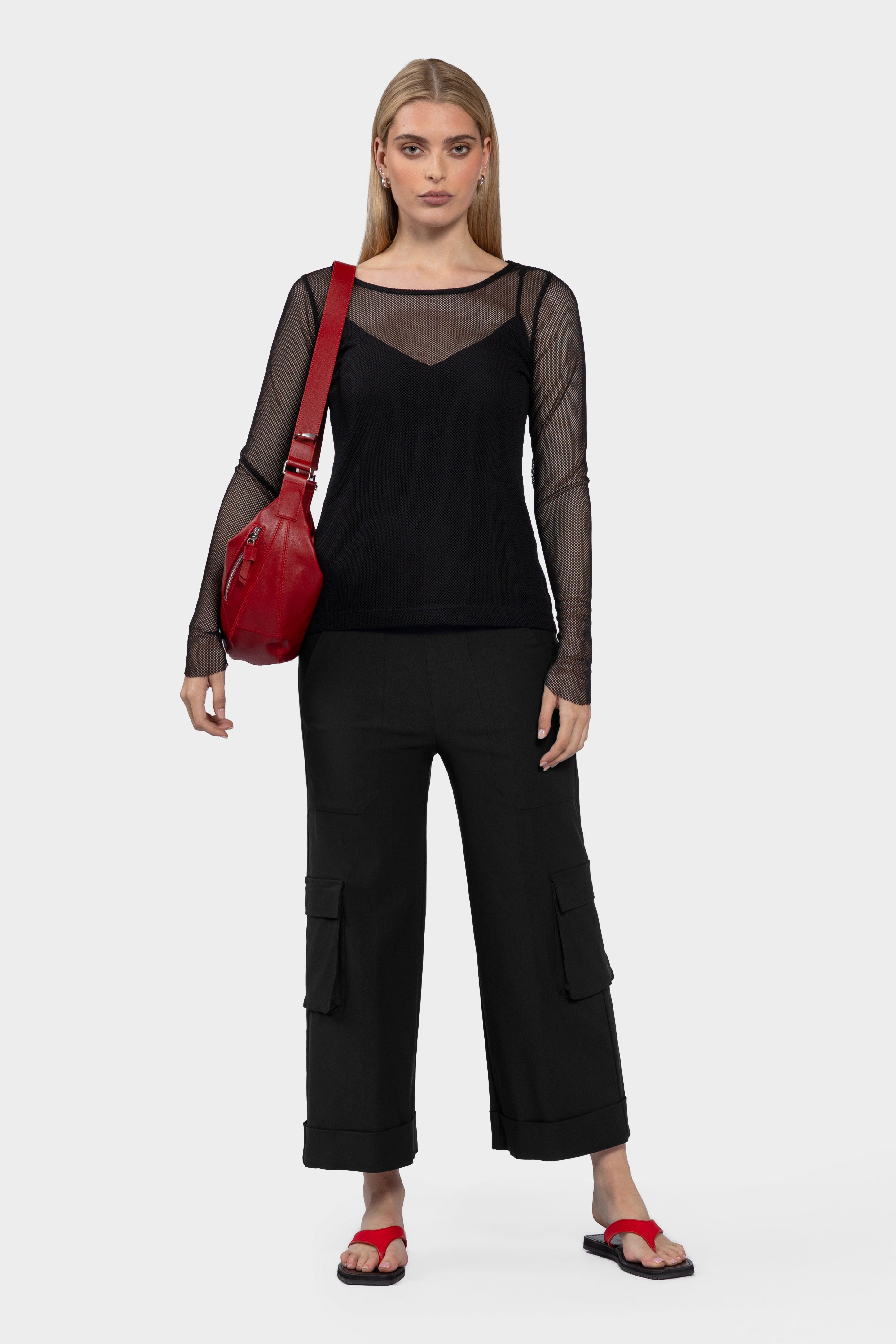 Bijoux Long Sleeve Mesh Top