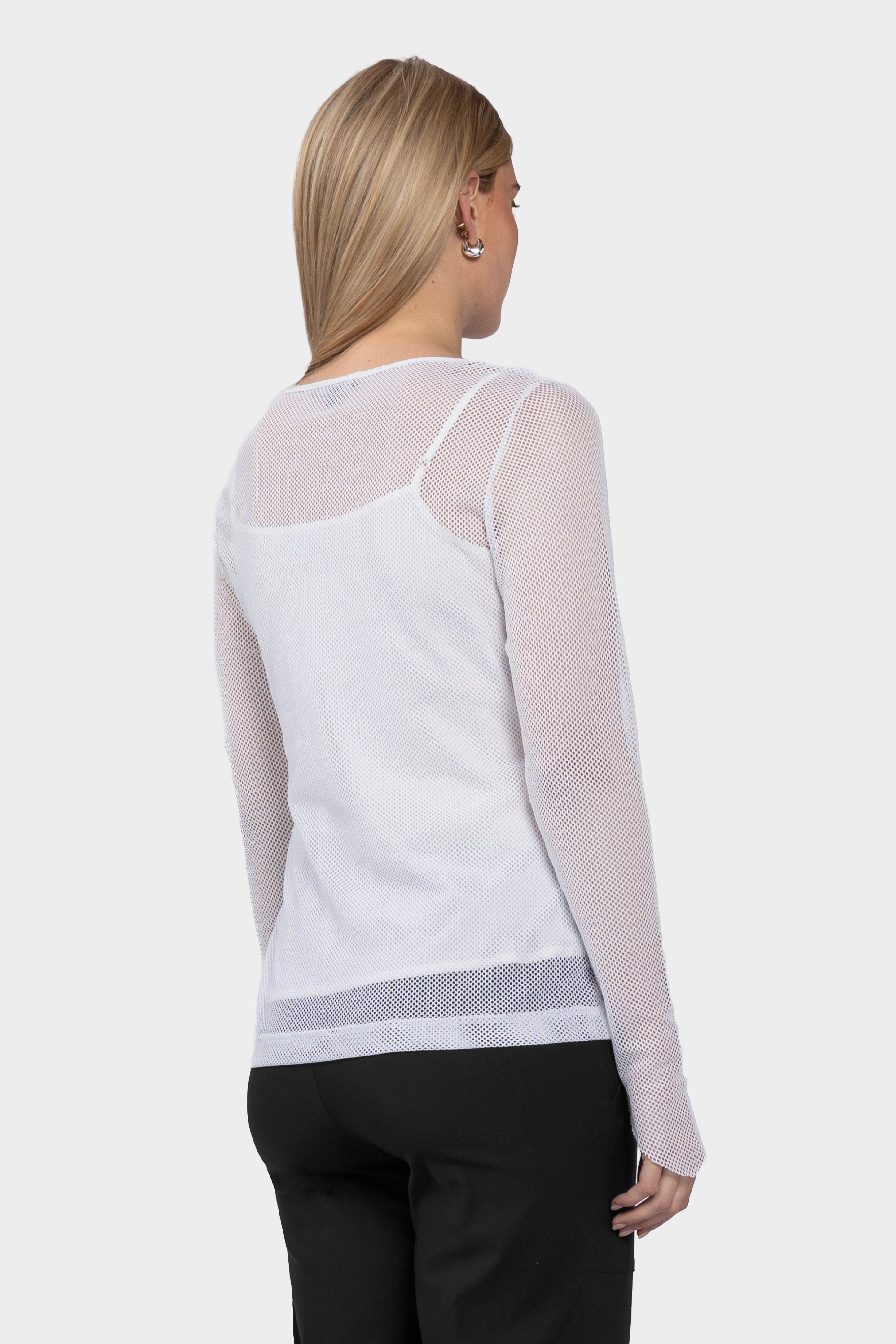 Bijoux Long Sleeve Mesh Top