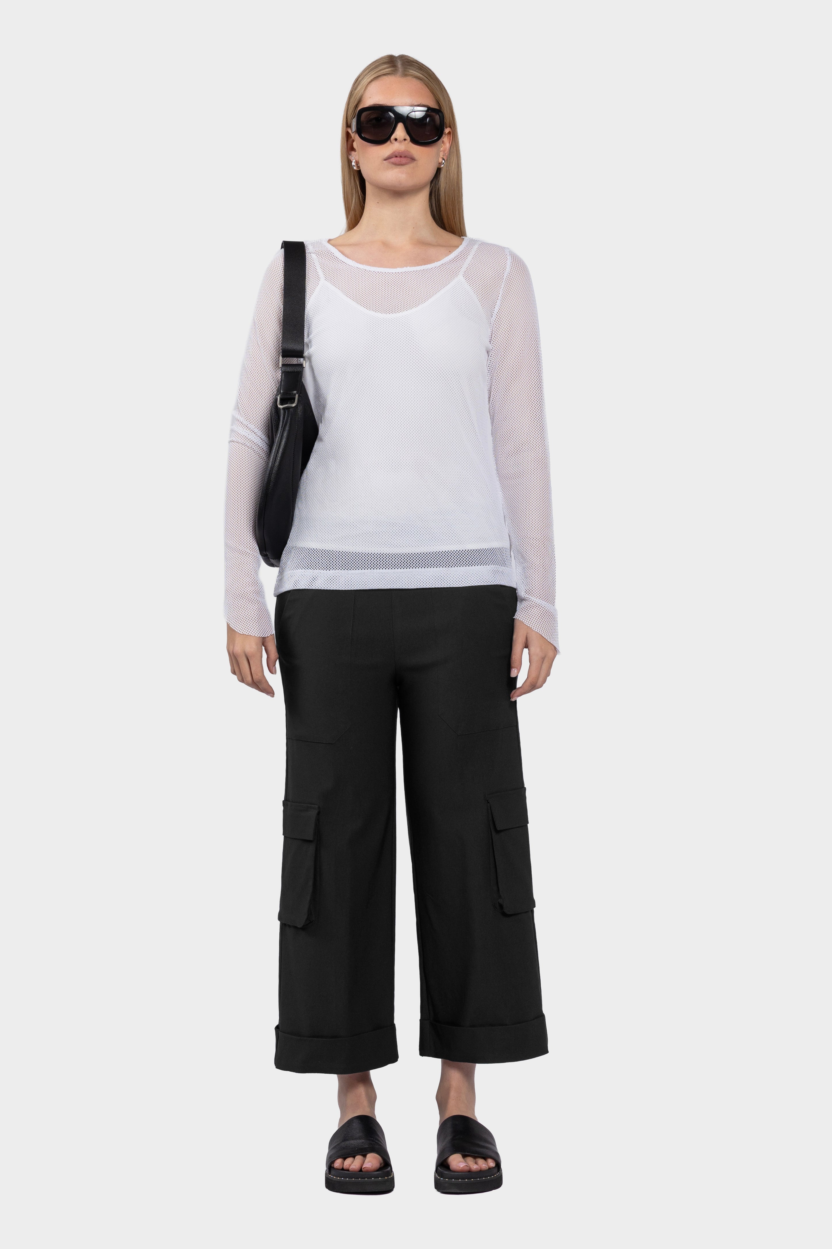 Bijoux Long Sleeve Mesh Top