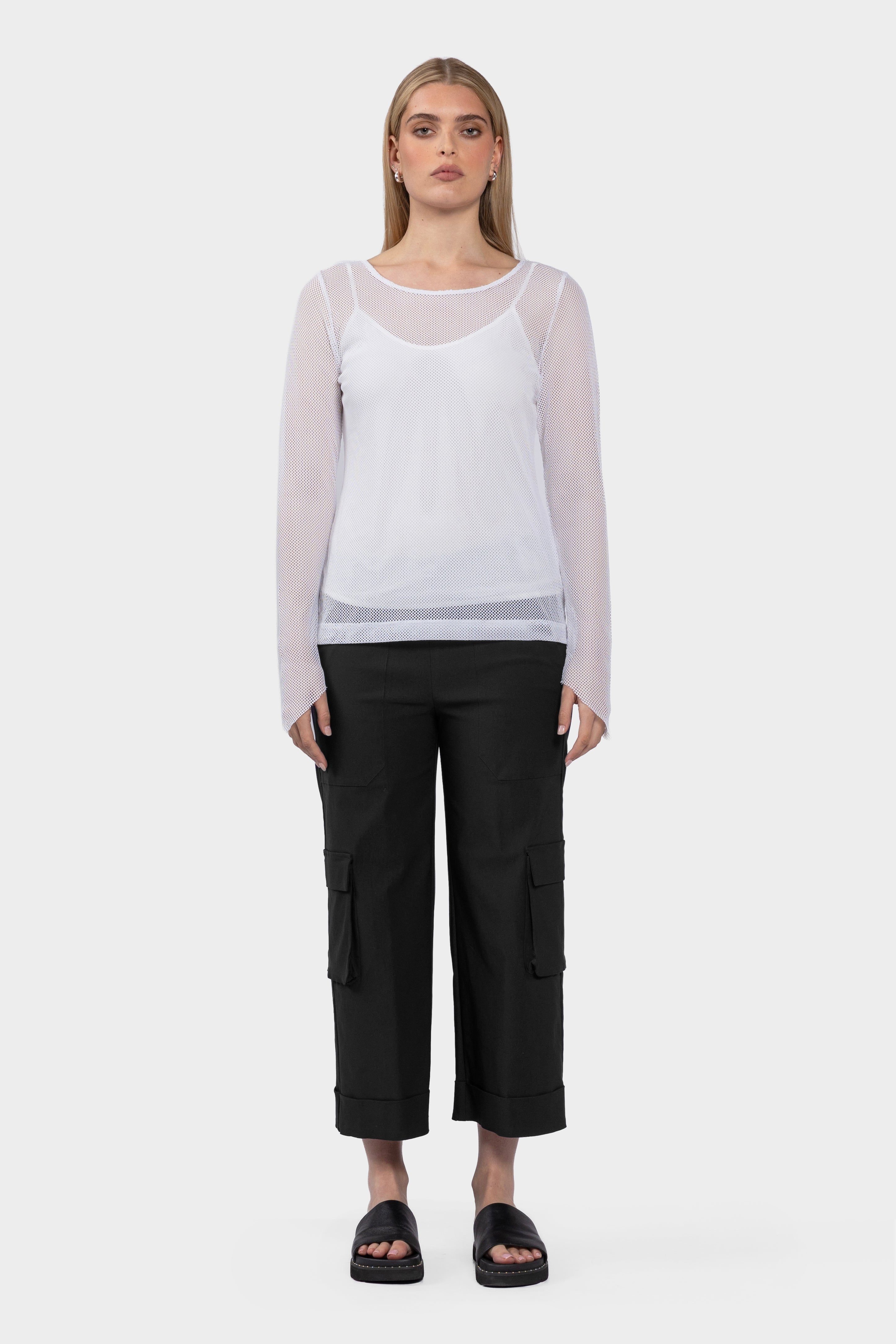 Bijoux Long Sleeve Mesh Top