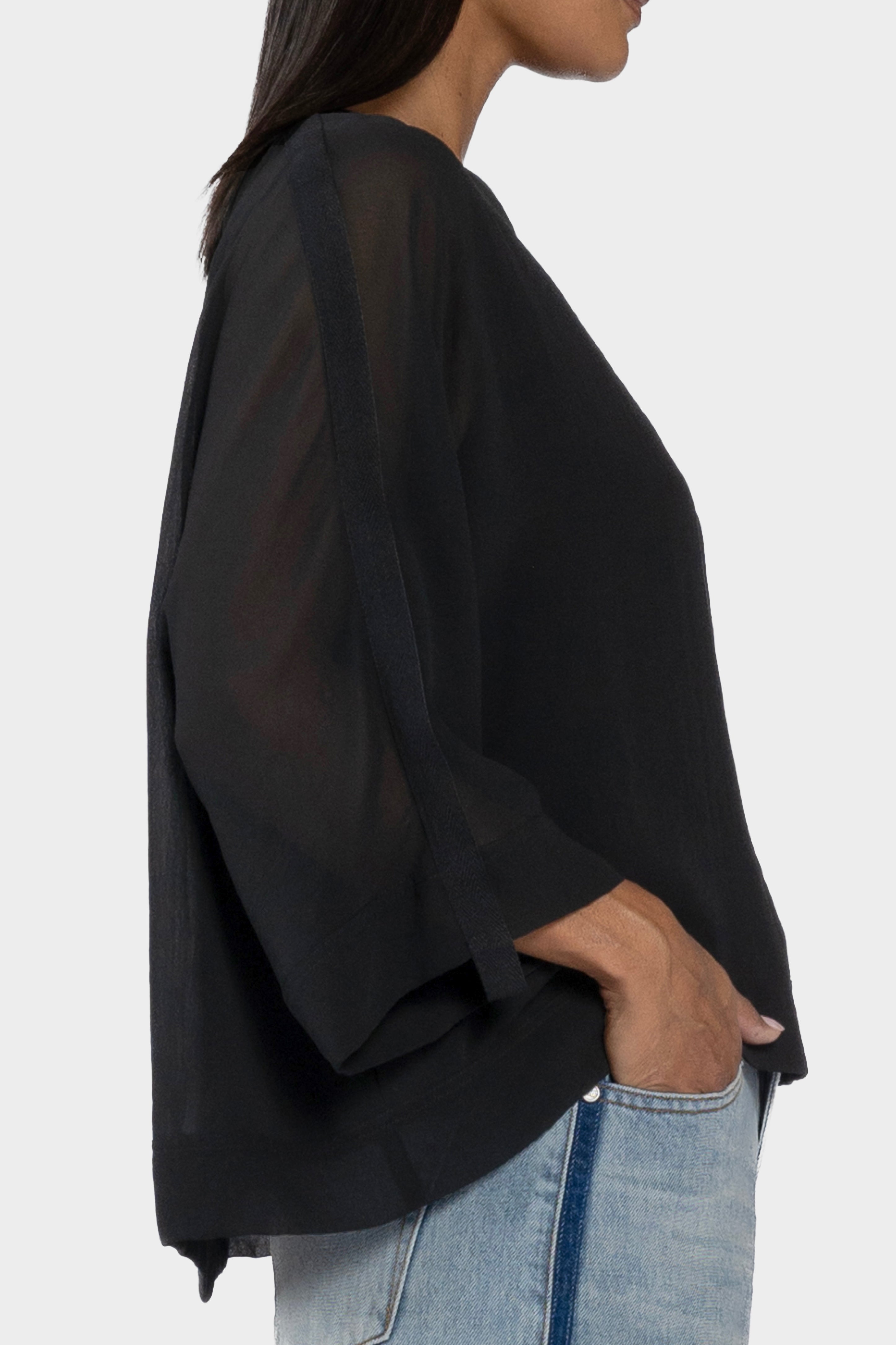 Sandi Batwing Sleeve Chiffon Top