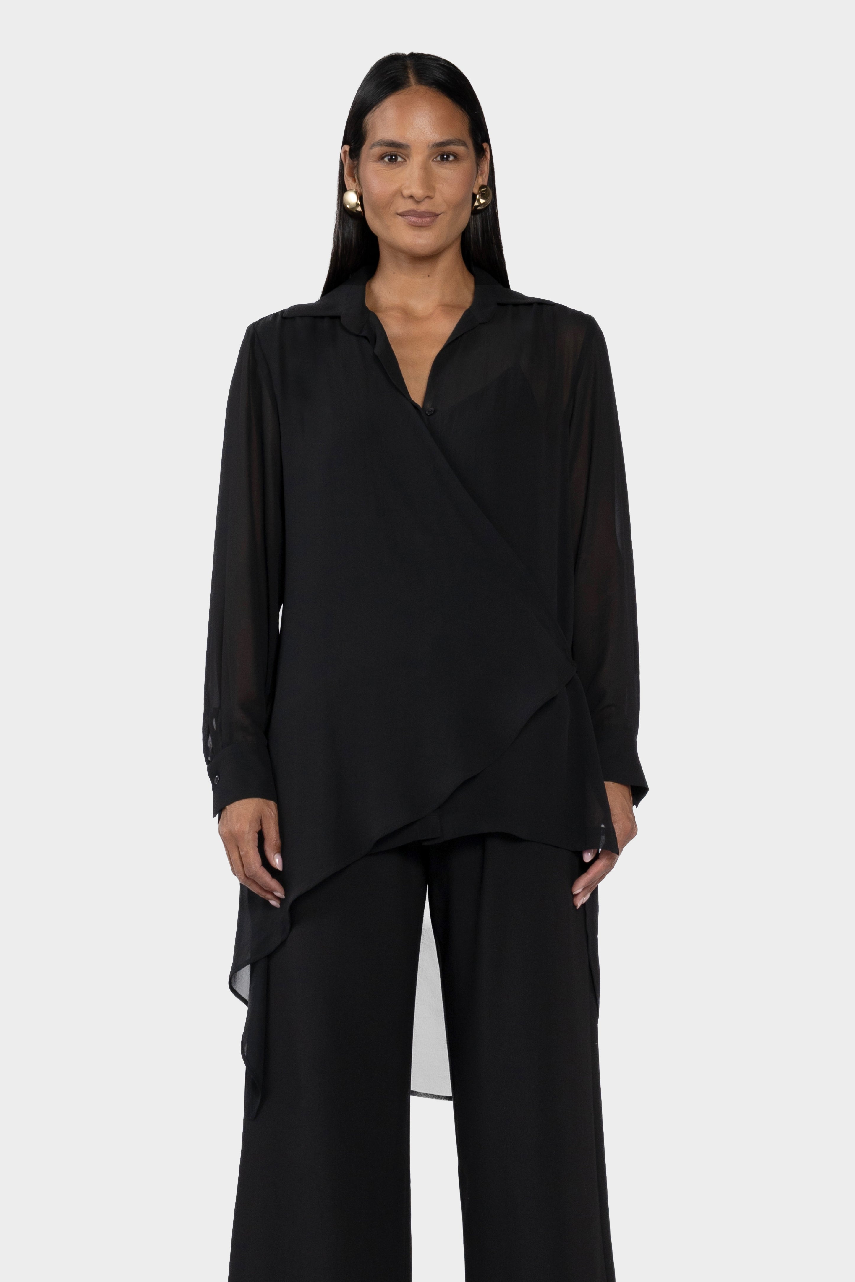 Tall Tails Long Sleeve Asymmetric Shirt