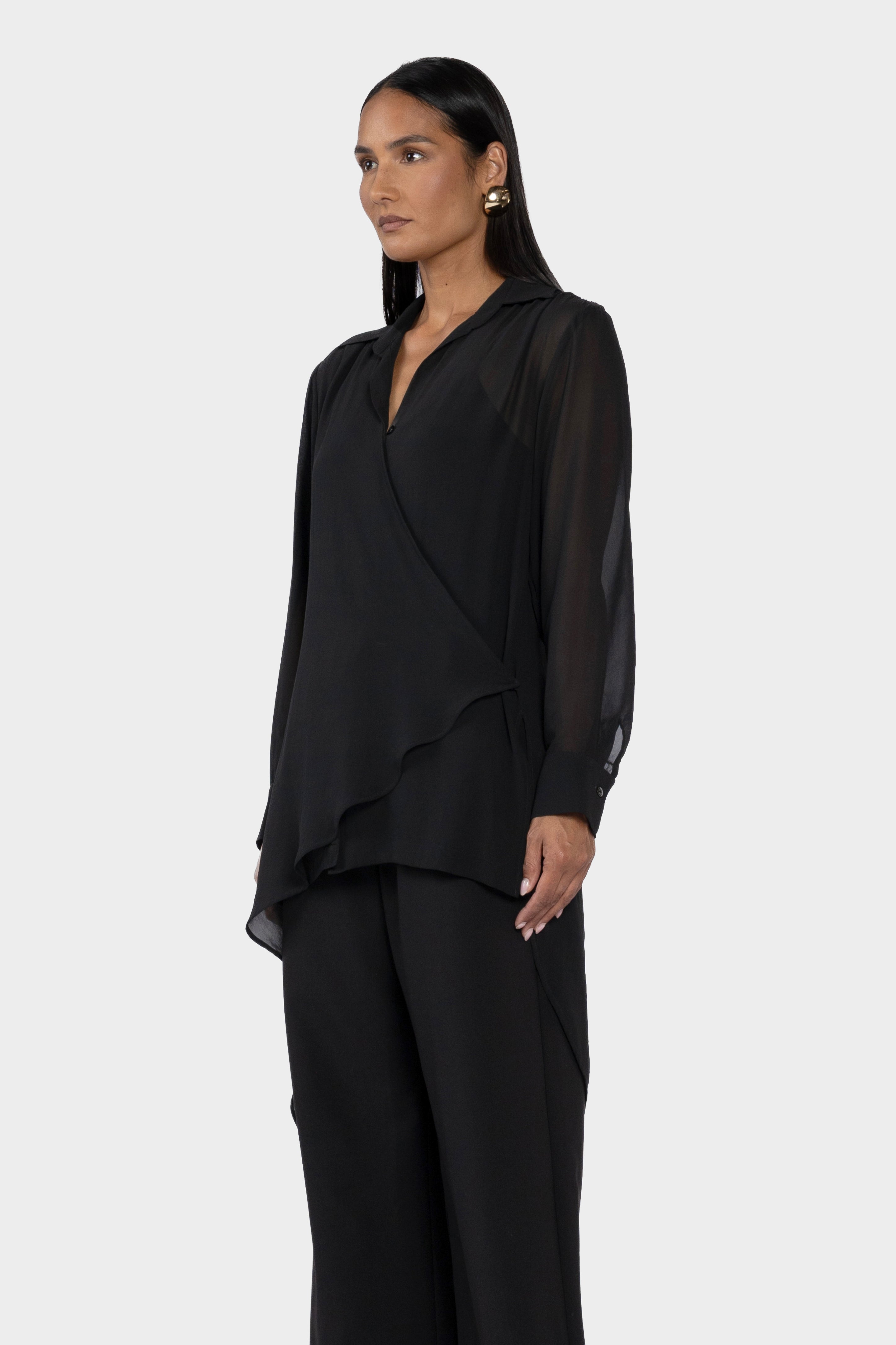 Tall Tails Long Sleeve Asymmetric Shirt