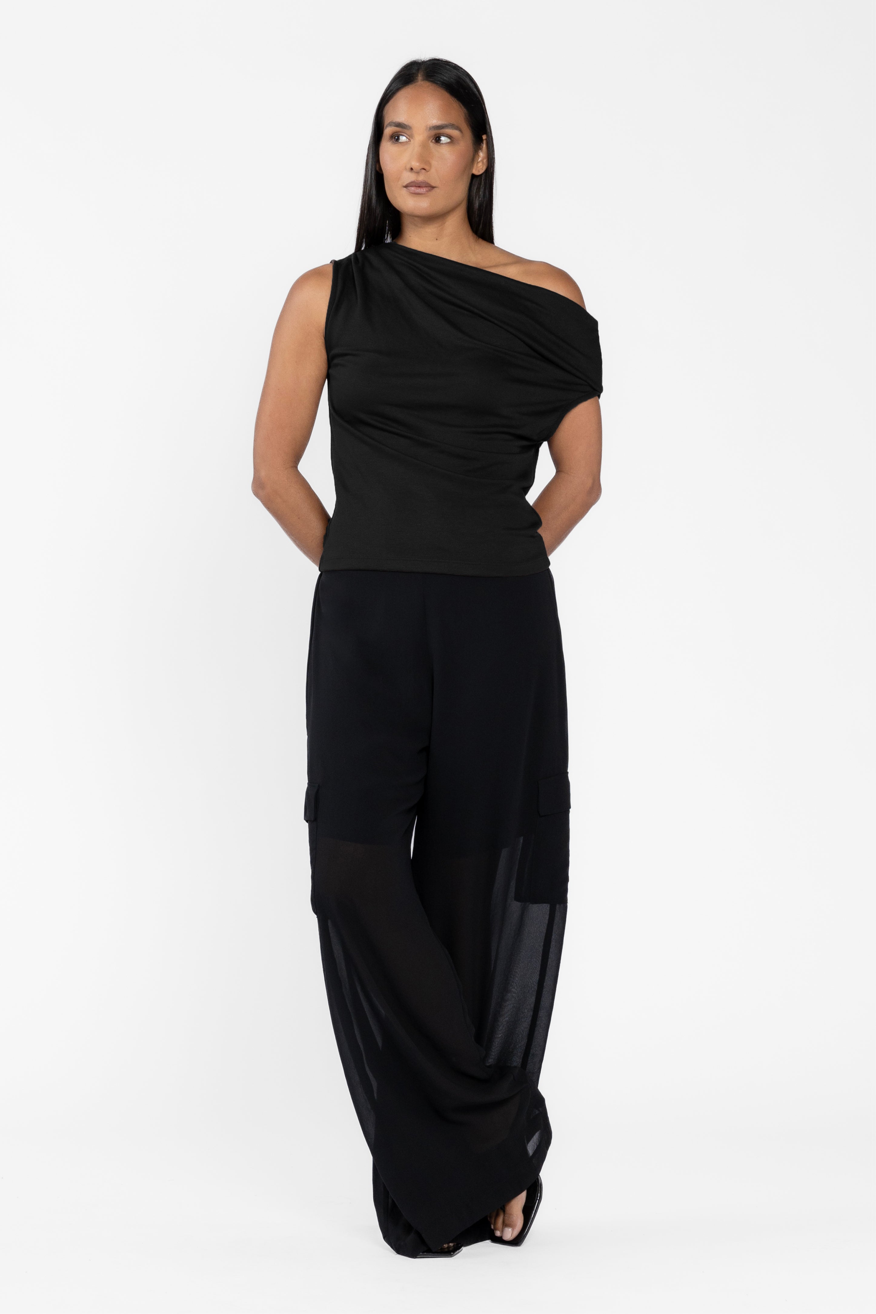 Verdi Asymmetric Knit Top