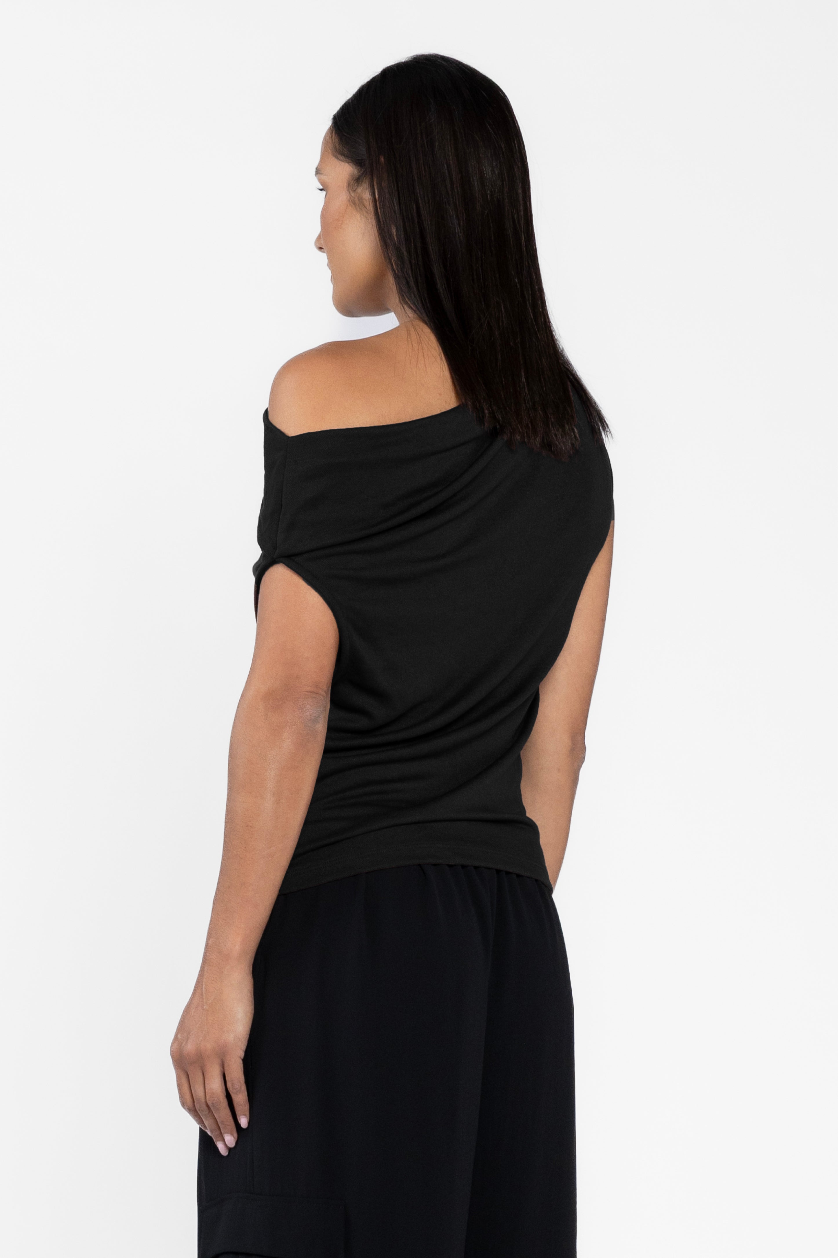 Verdi Asymmetric Knit Top