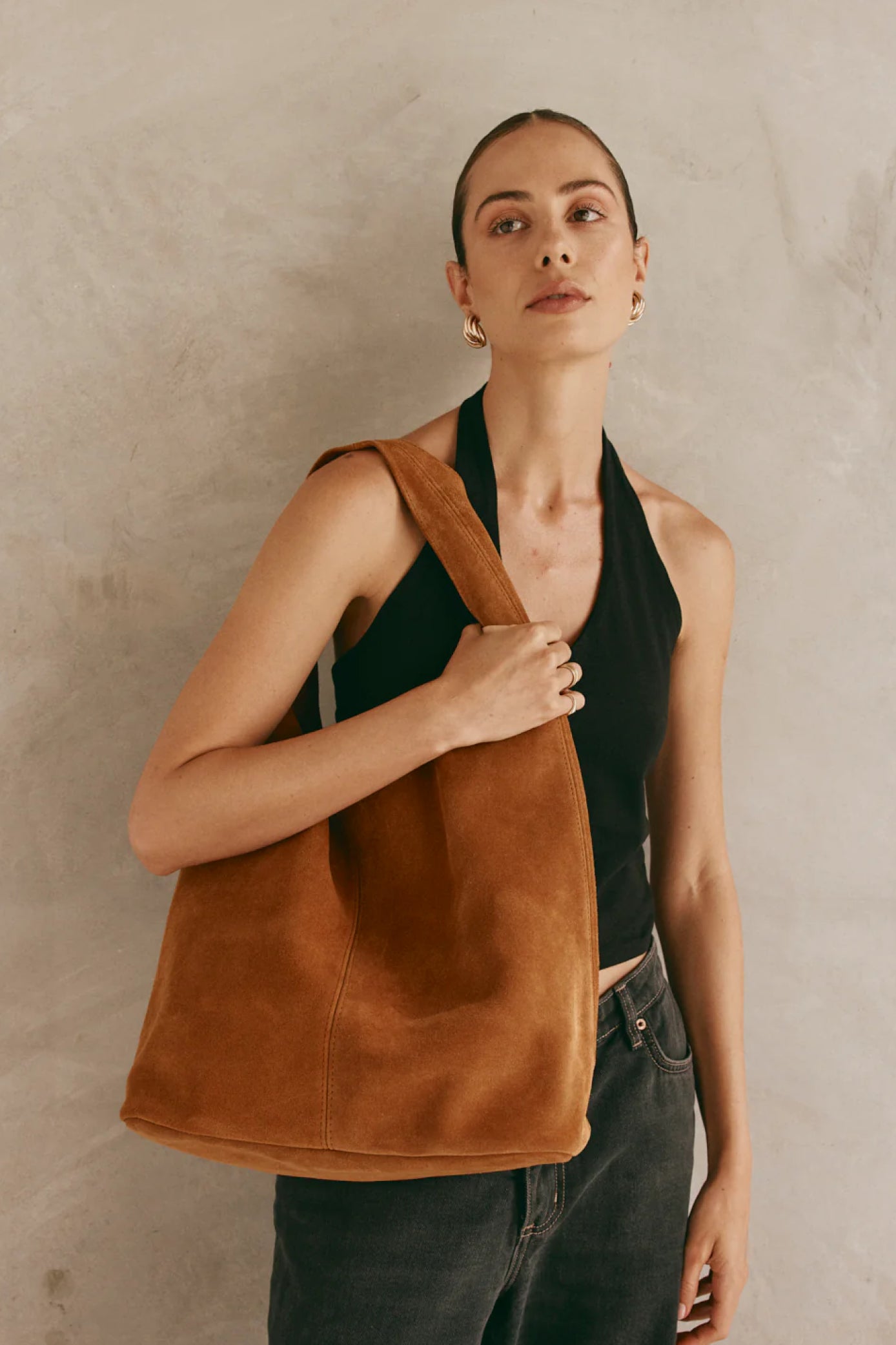 Sienna Suede Hobo Shoulder Bag