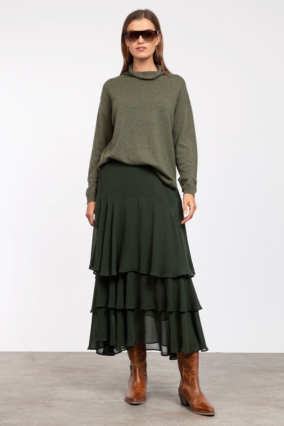 Khaki green skirt outlet nz