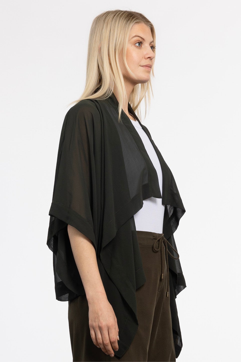 Cascading top kimono cardigan