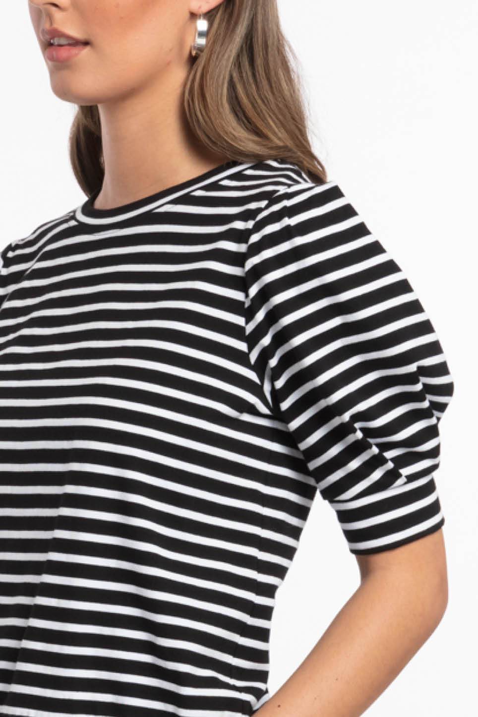 black and white striped shirt nz