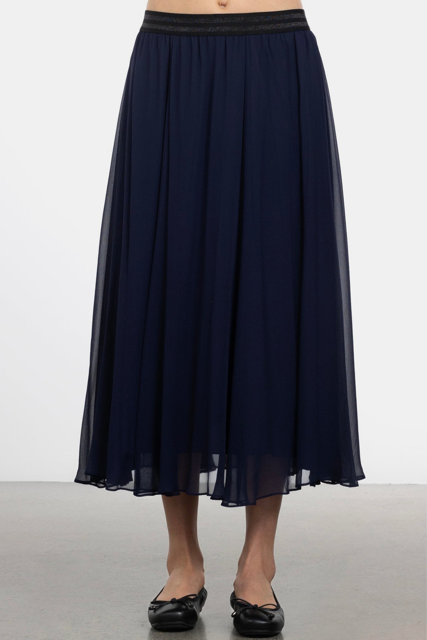 Ink blue pleated clearance skirt